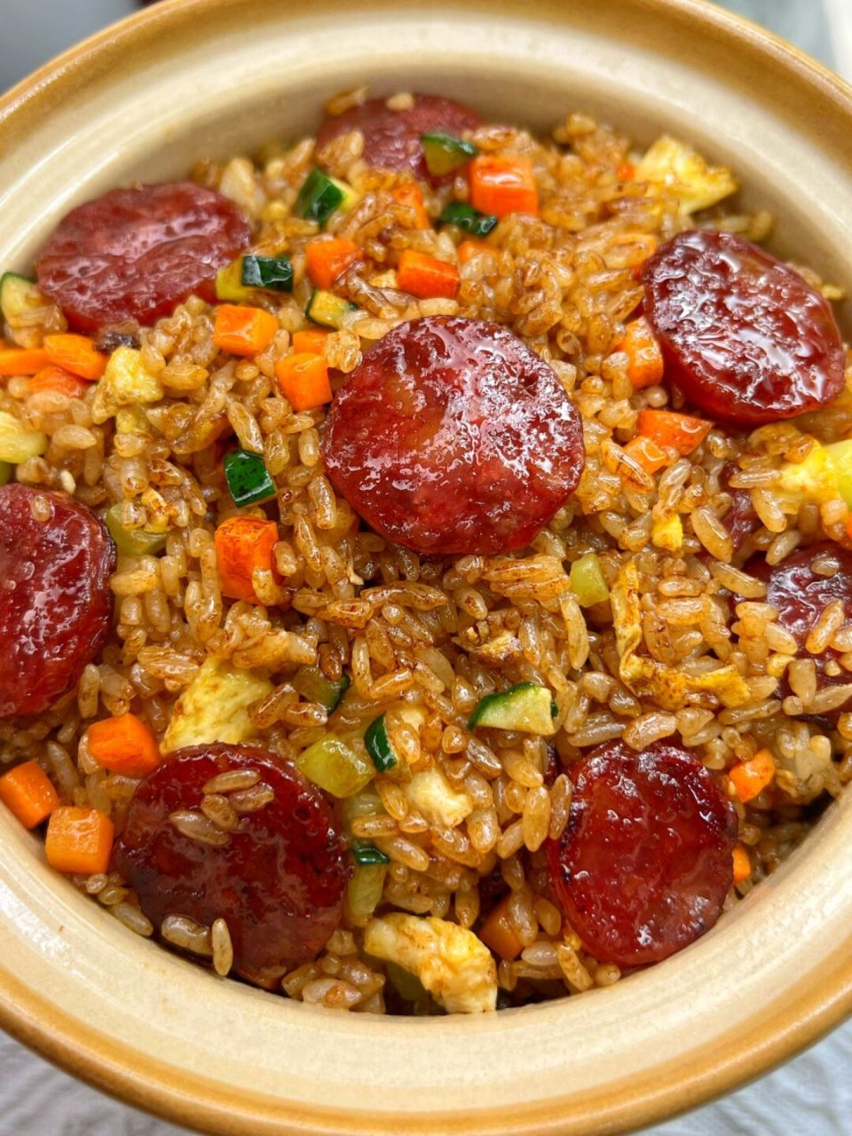 9215 好吃到哭泣的腊肠炒饭粒粒分明,好吃爆炸 91今天给大家