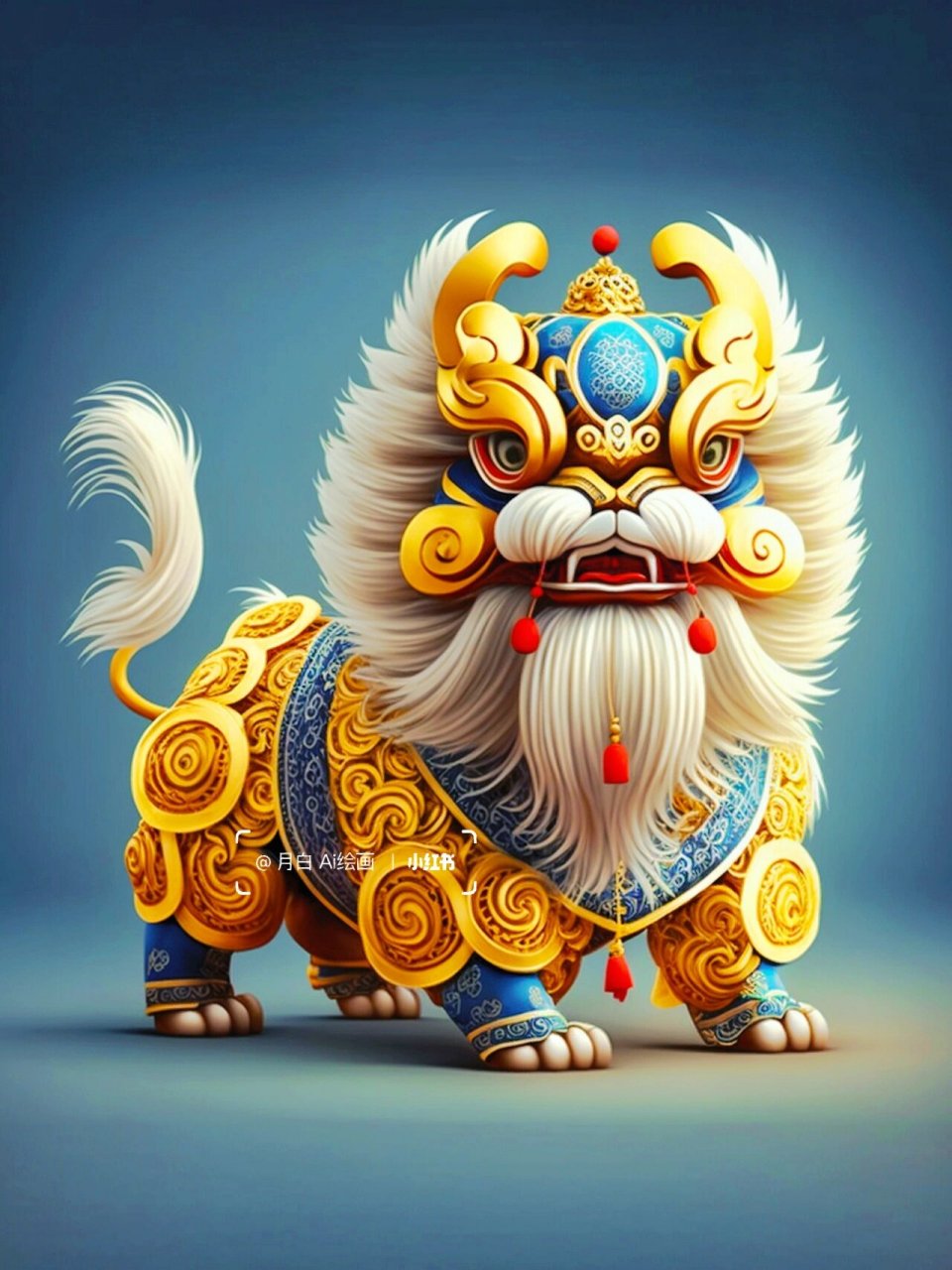 中国舞狮 表演中狮子颜色有不同寓意,黄色为刘备狮:代表贵气,祥和