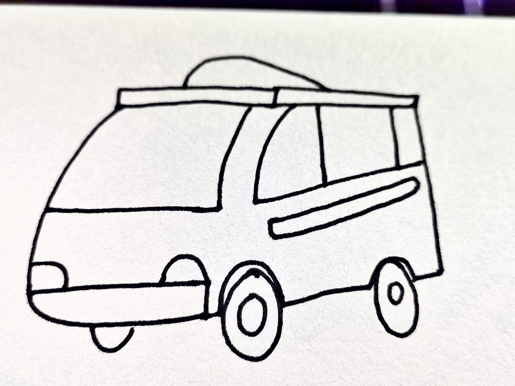 幼师day216---简笔画:消防车02 消防车02的出动,就意味着火灾的