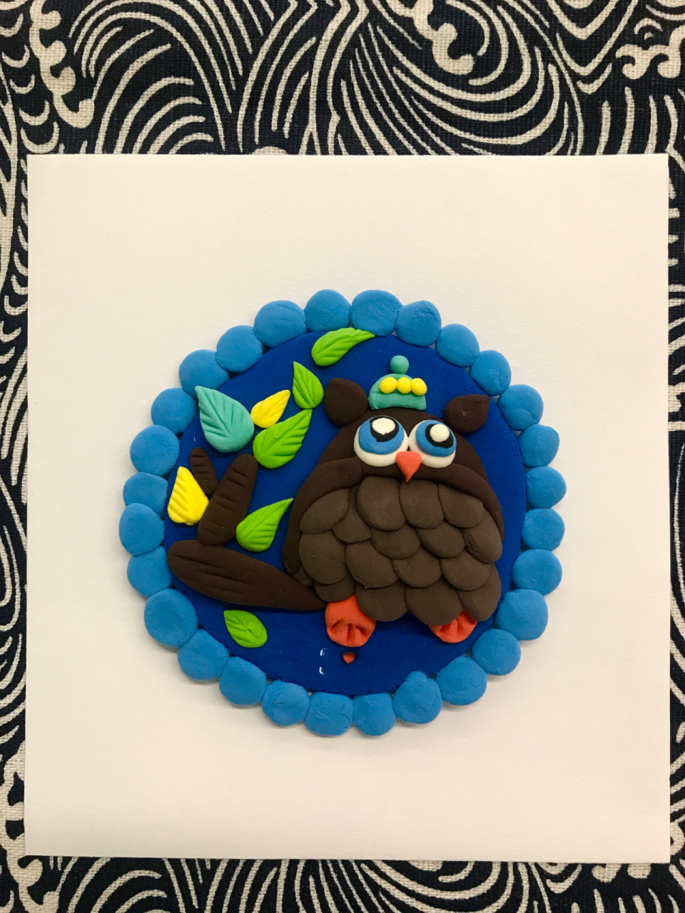 泥板动物 超轻粘土画 创意粘土画 用粘土捏一组可爱的小动物