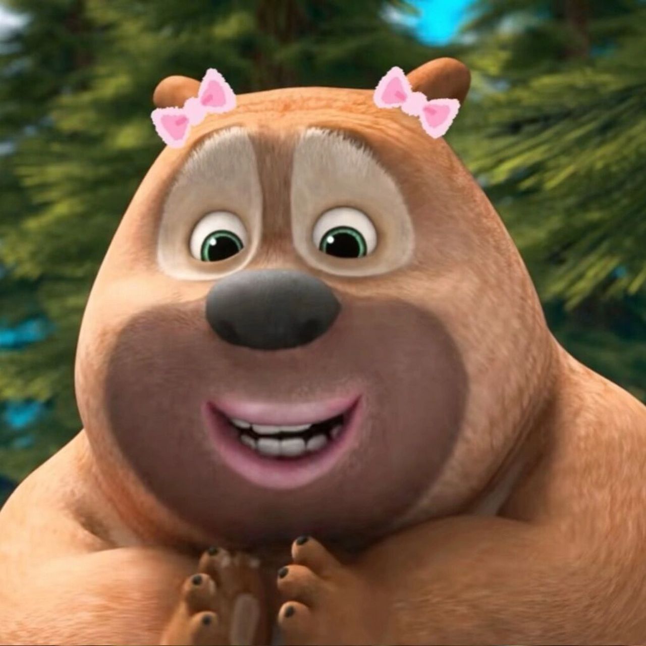 熊出没啦~ 熊二在等团子,熊大在等翠花,光头强在等嘟嘟,吉吉在等毛毛