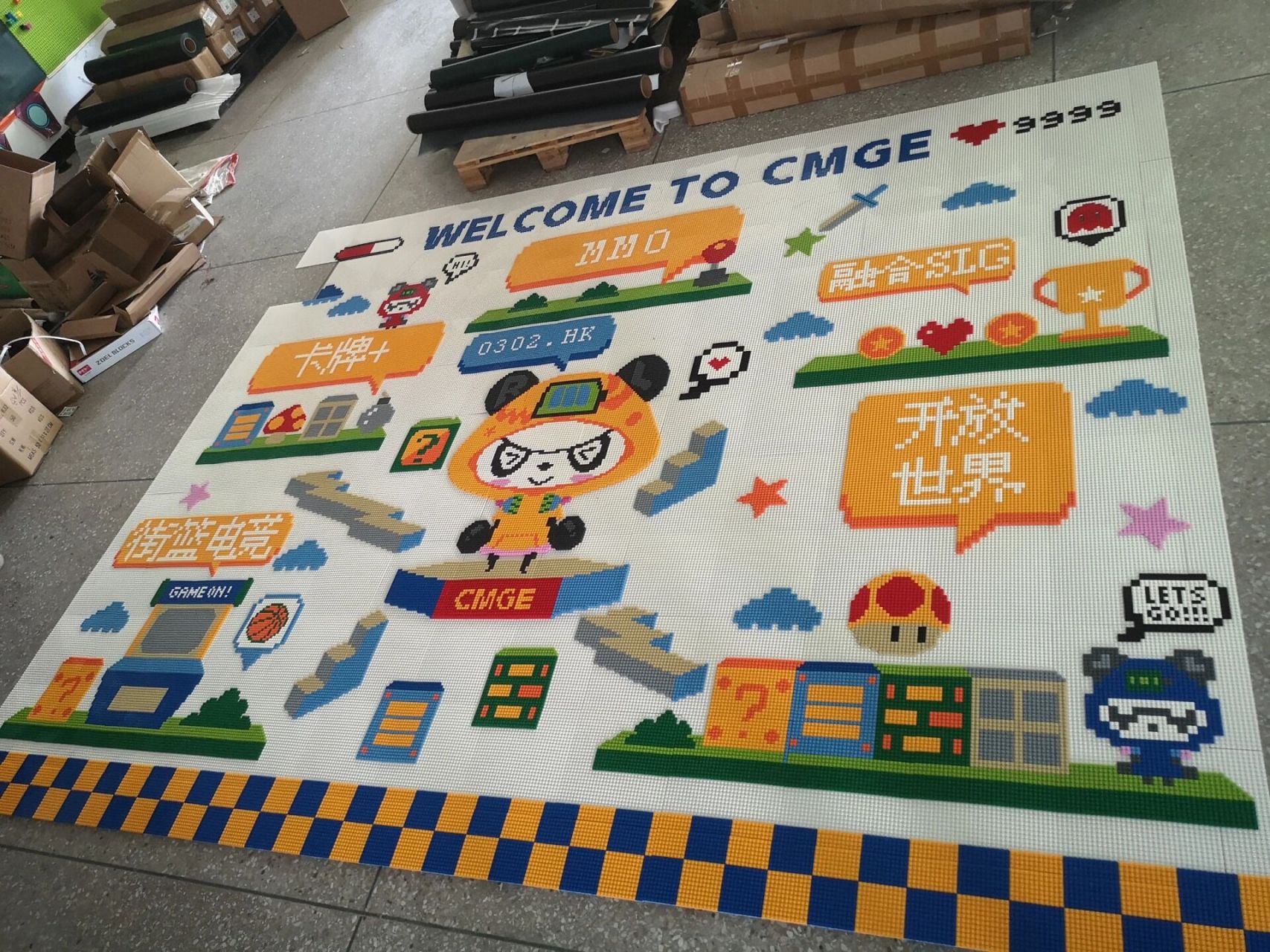 客户收到贴上墙面!