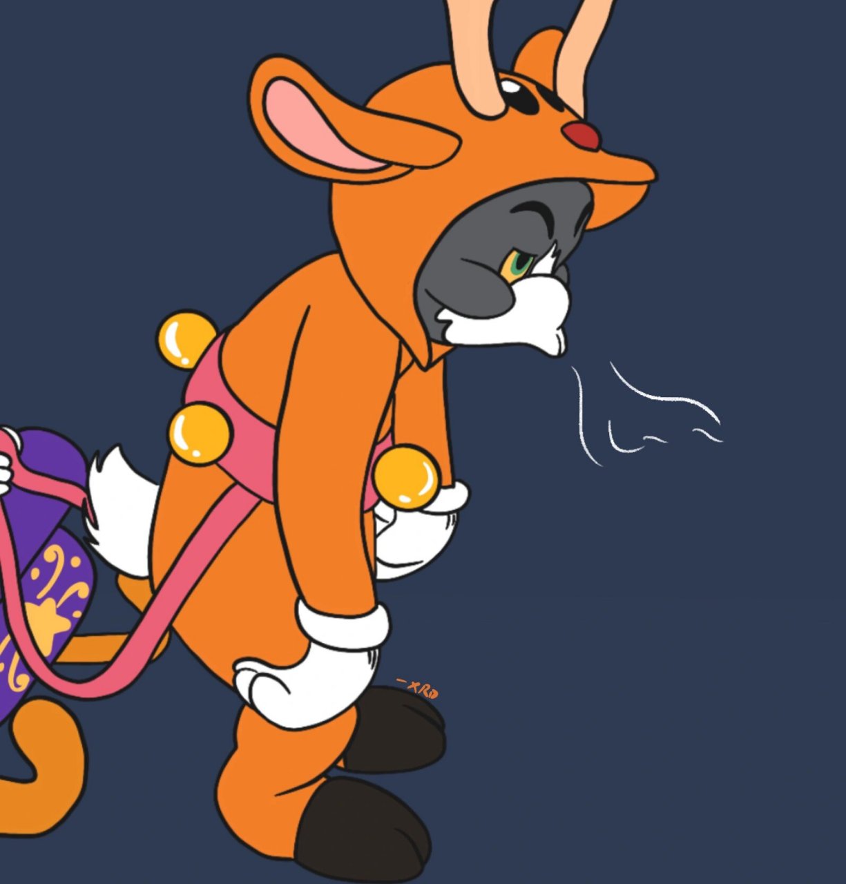 插画分享|猫和老鼠圣诞版(头像篇) 猫和老鼠应该是好多90后的童年记忆