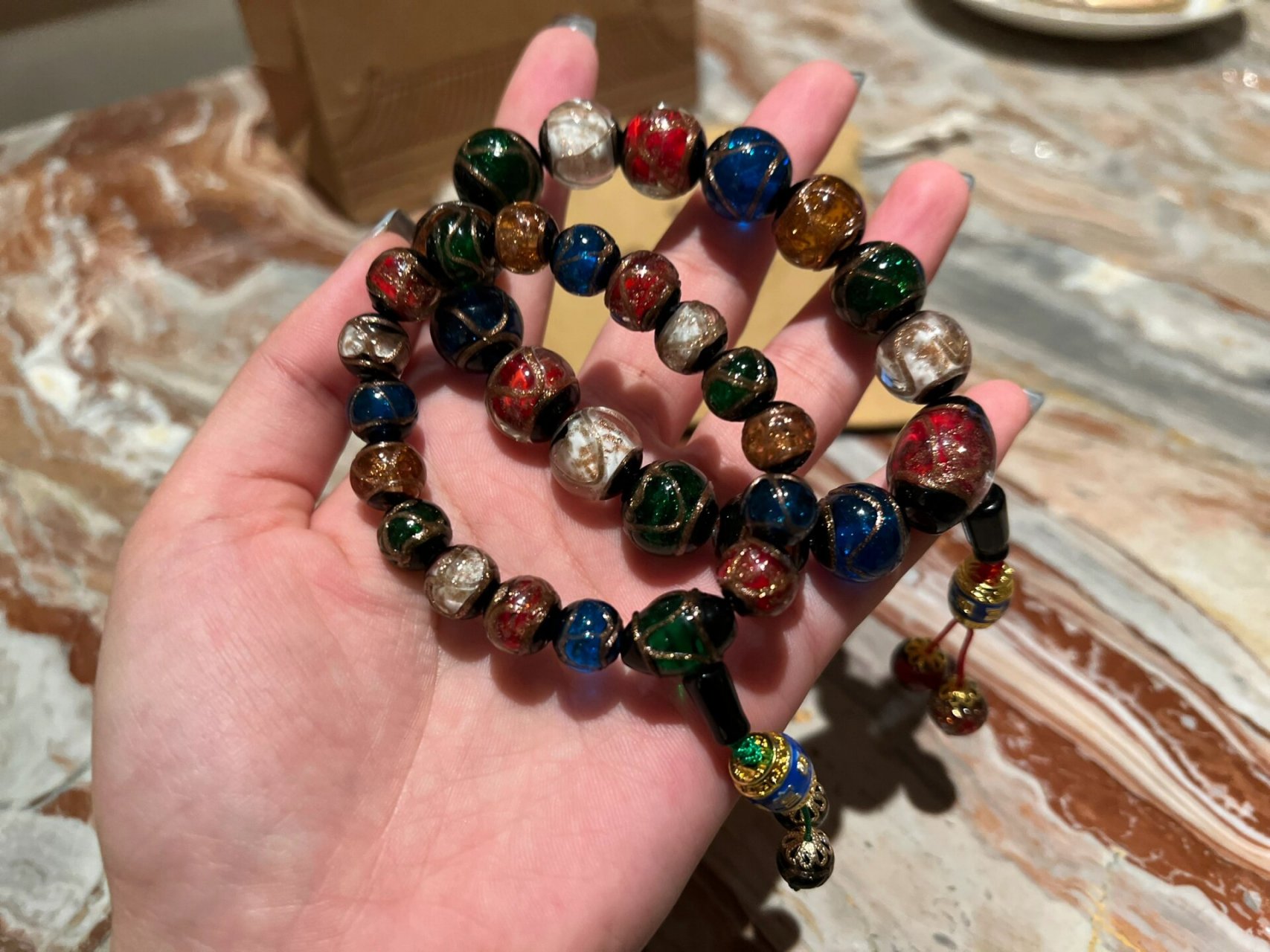 秦霄贤同款雍和宫十全十美手串 十全十美拼单啦 男女各买了五串 女生