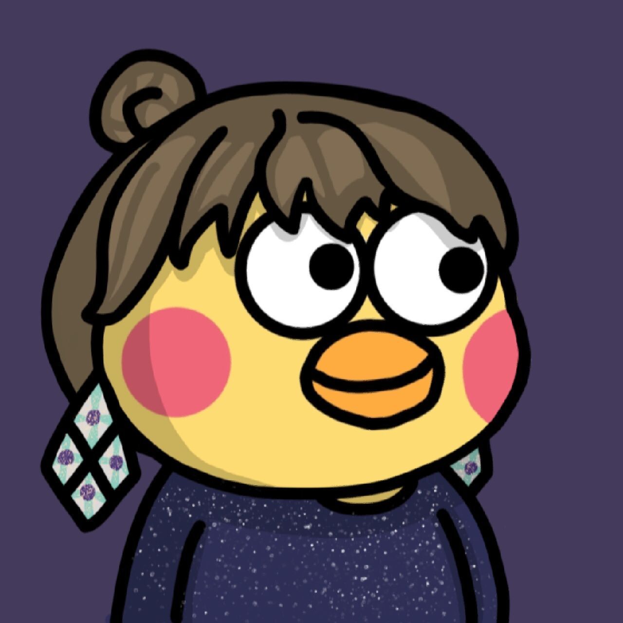 霉霉格莱美造型小黄鸡头像 开学了,没有什么时间画了,更新比较慢请