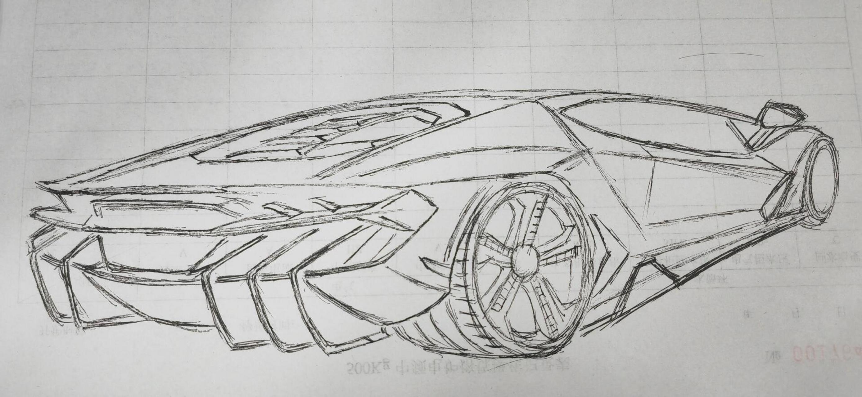 今日摸鱼主题—兰博基尼 业余爱好,工作闲暇随手瞎画