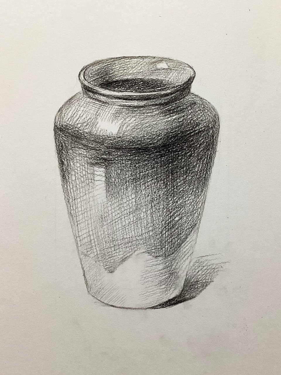 素描基础 | 罐子图文步骤 罐子形状并不复杂,但是需要注意罐口的透视