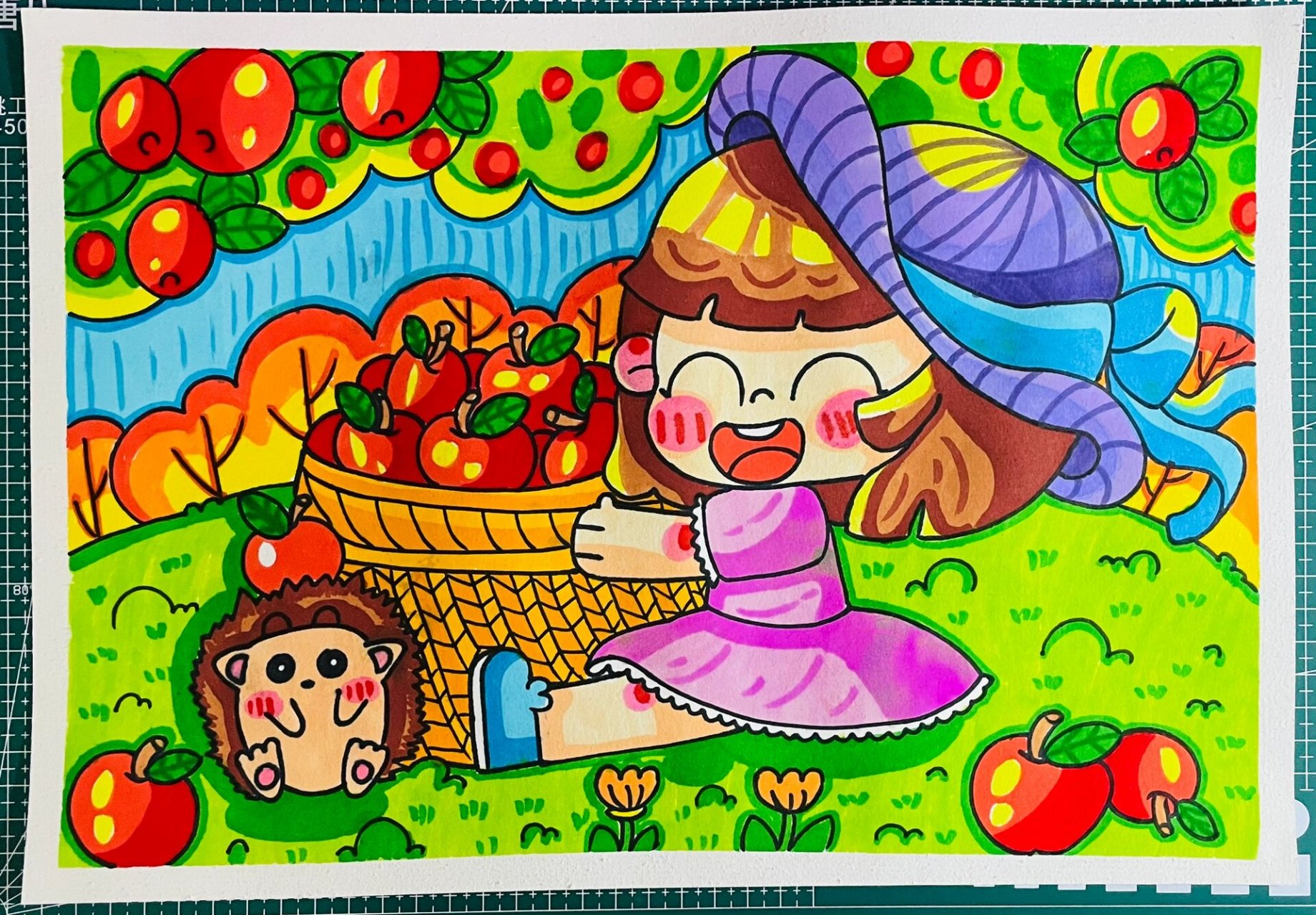 秋收儿童主题画 临摹