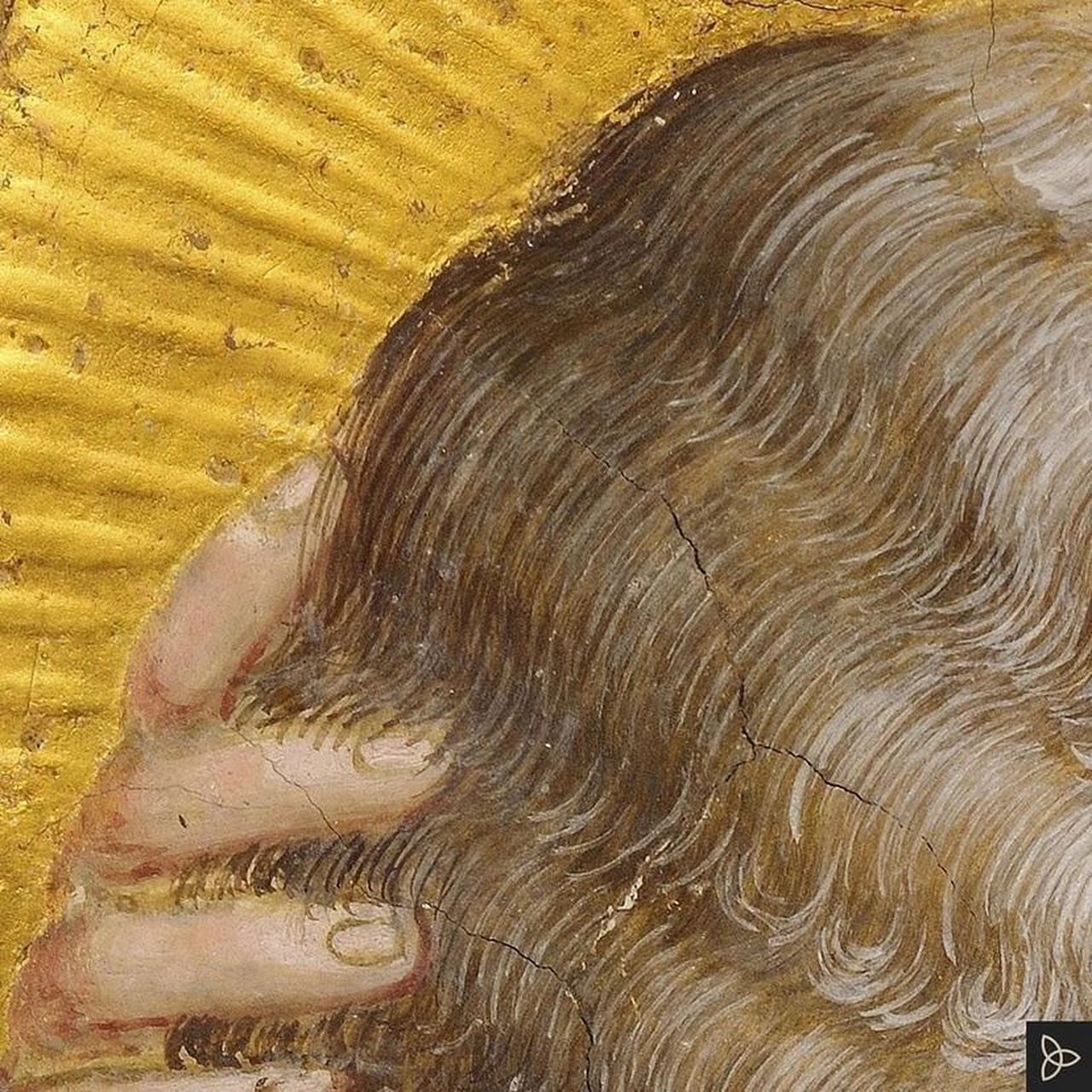 乔托湿壁画--犹大之吻局部 capella degli scrovegni斯克罗文尼礼拜堂