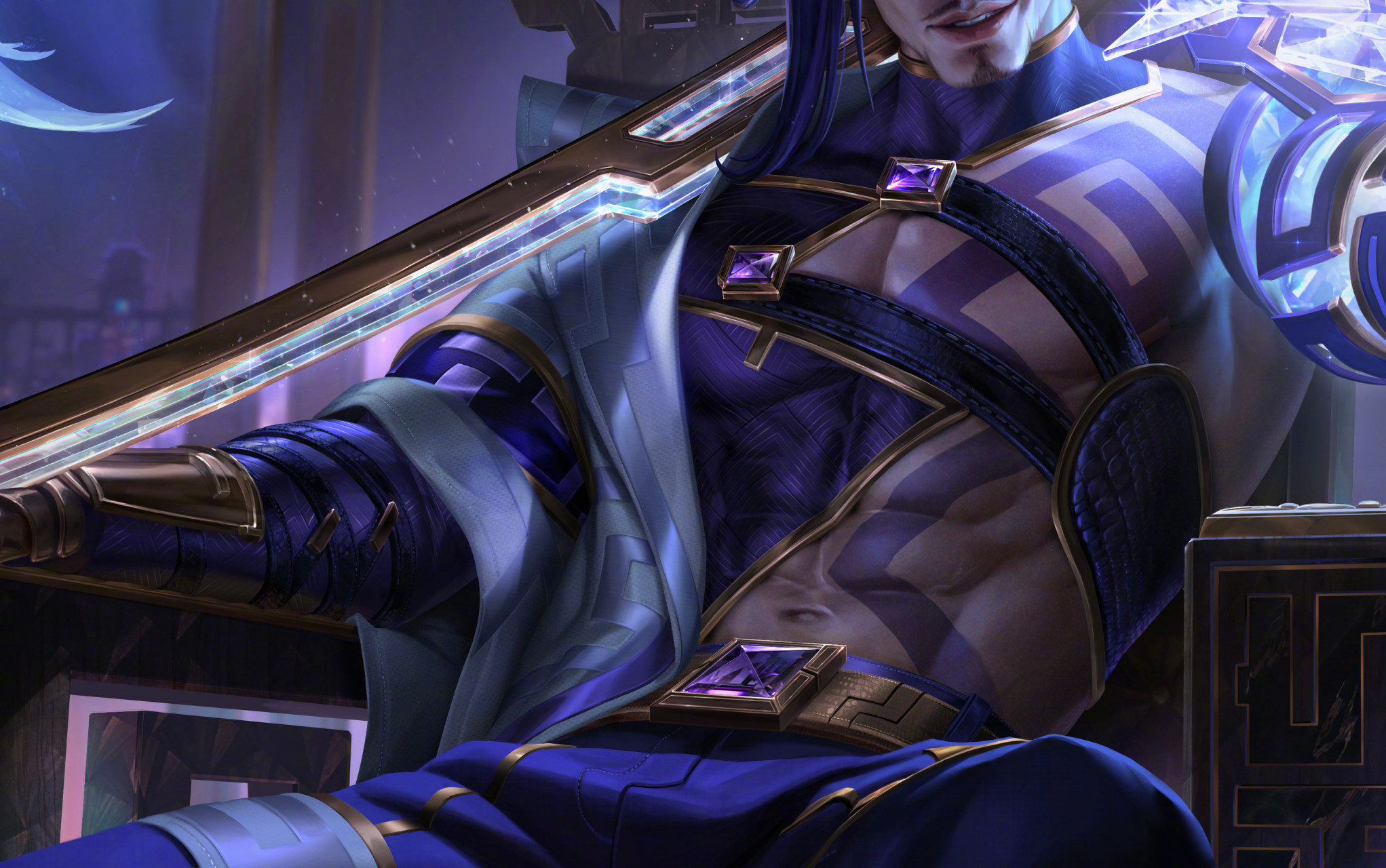 英雄联盟墨之影皮肤#【至臻 墨之影武者 亚索插画草稿】插画师ina