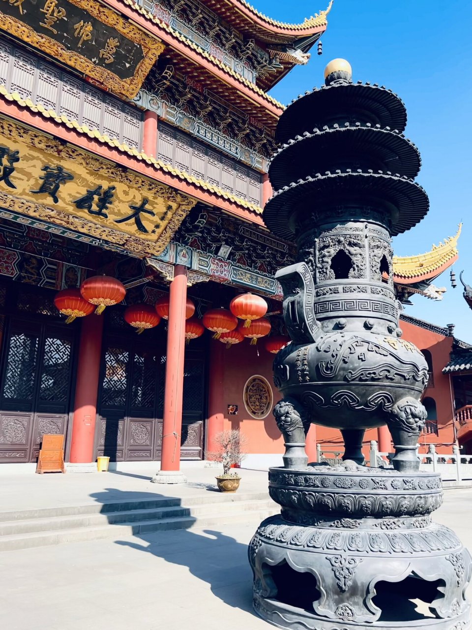 逛遍杭州寺庙之|广福禅寺7215冷清但拍照很美 03每次开车路过