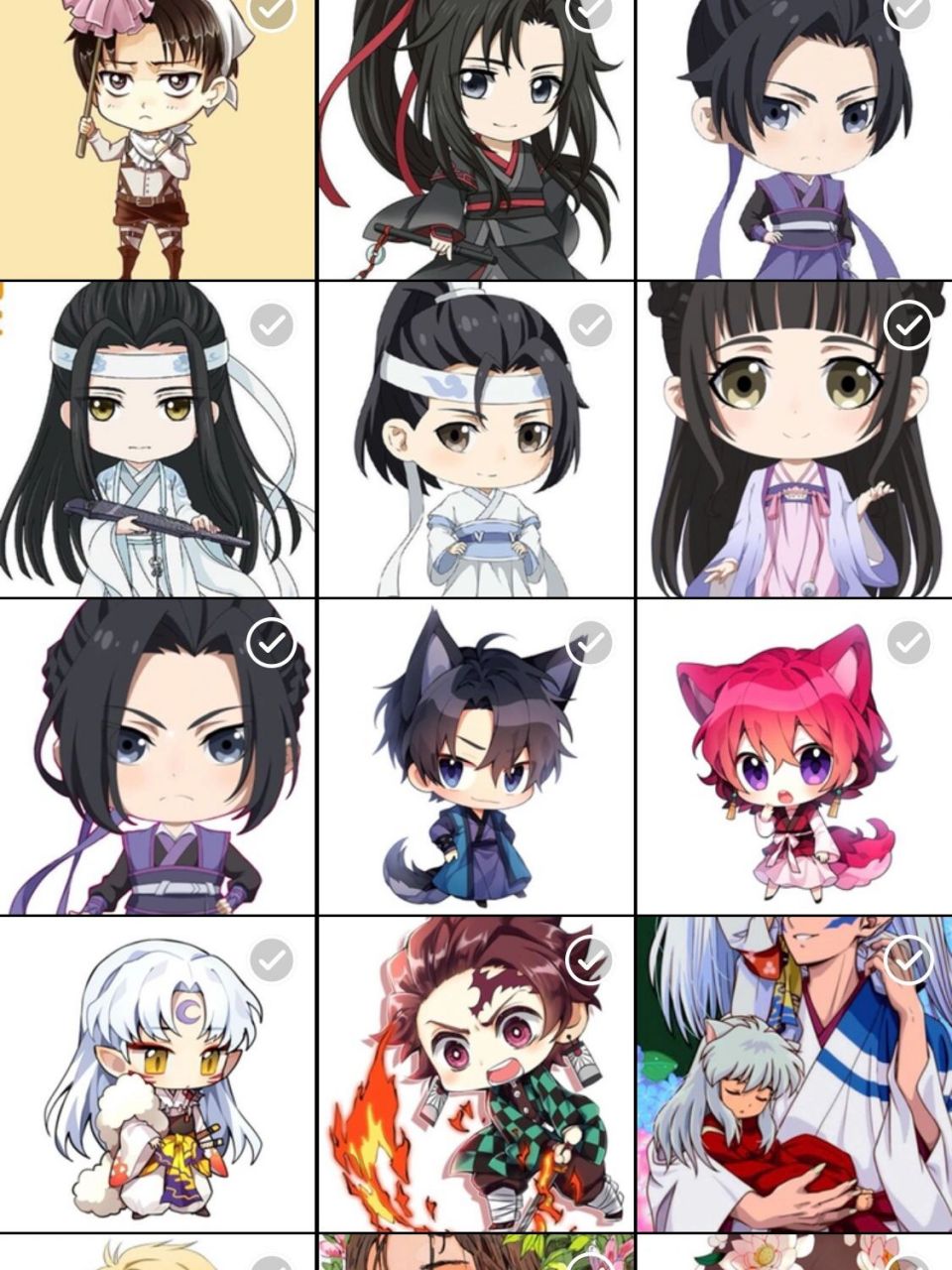 古风q版动漫人物男生女生 原图,私我