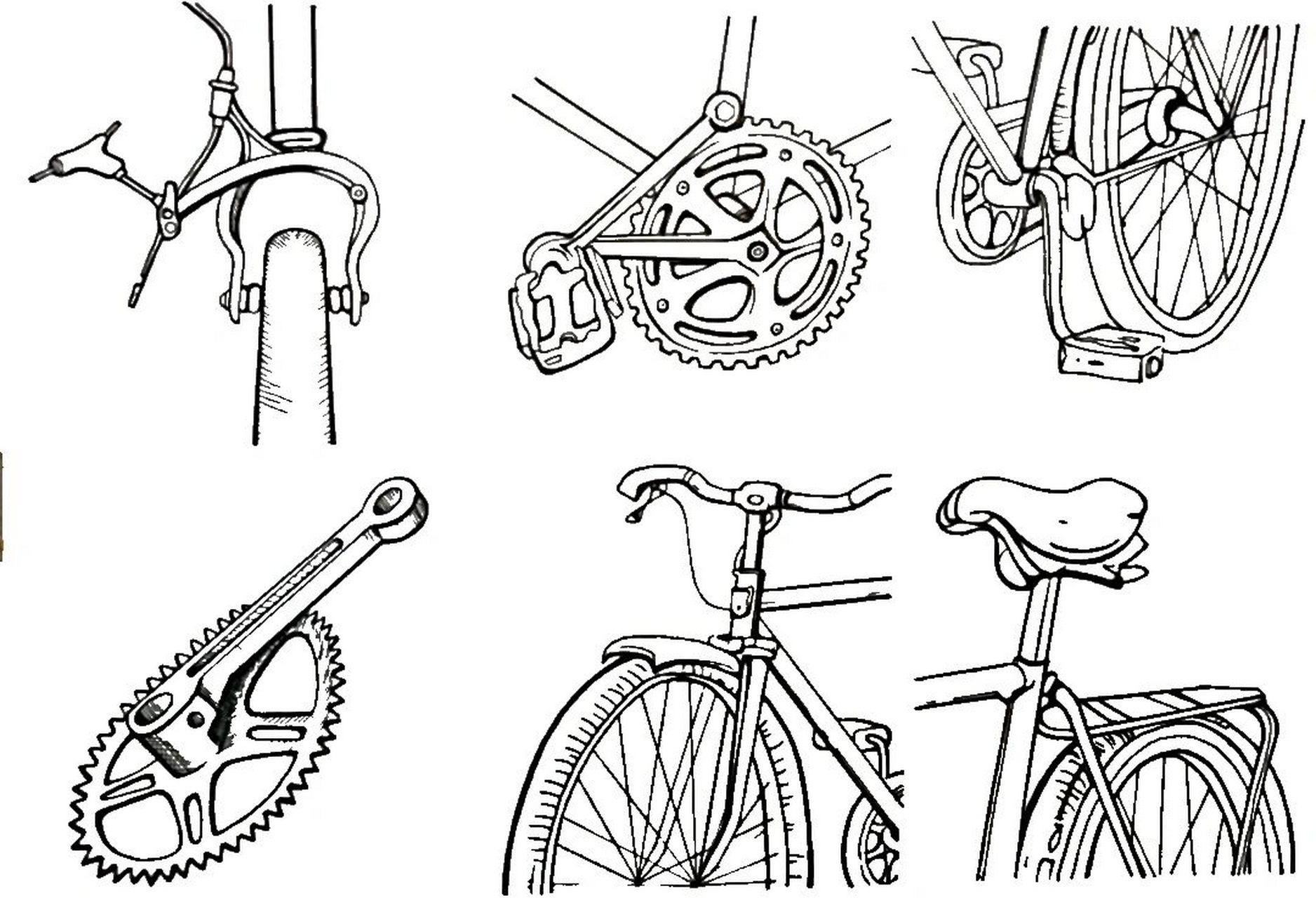 自行车漫画简笔画大全图片