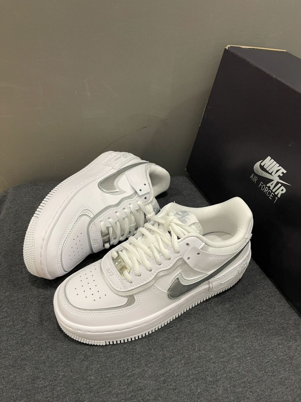 nike af1 shadow 最新的白银色来啦 nike af1 shadow 低帮休闲板鞋,白