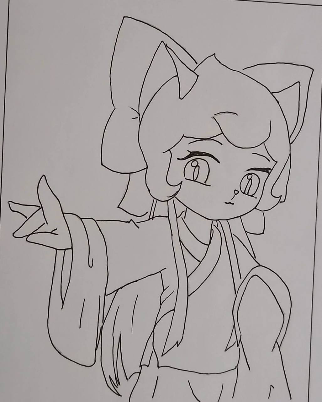 马克笔绘画|京剧猫·小青 纸:a5 边框:12×16