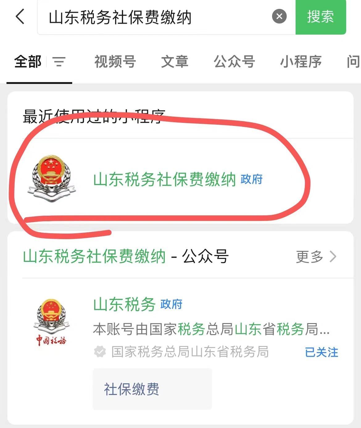 山东社保缴费图片