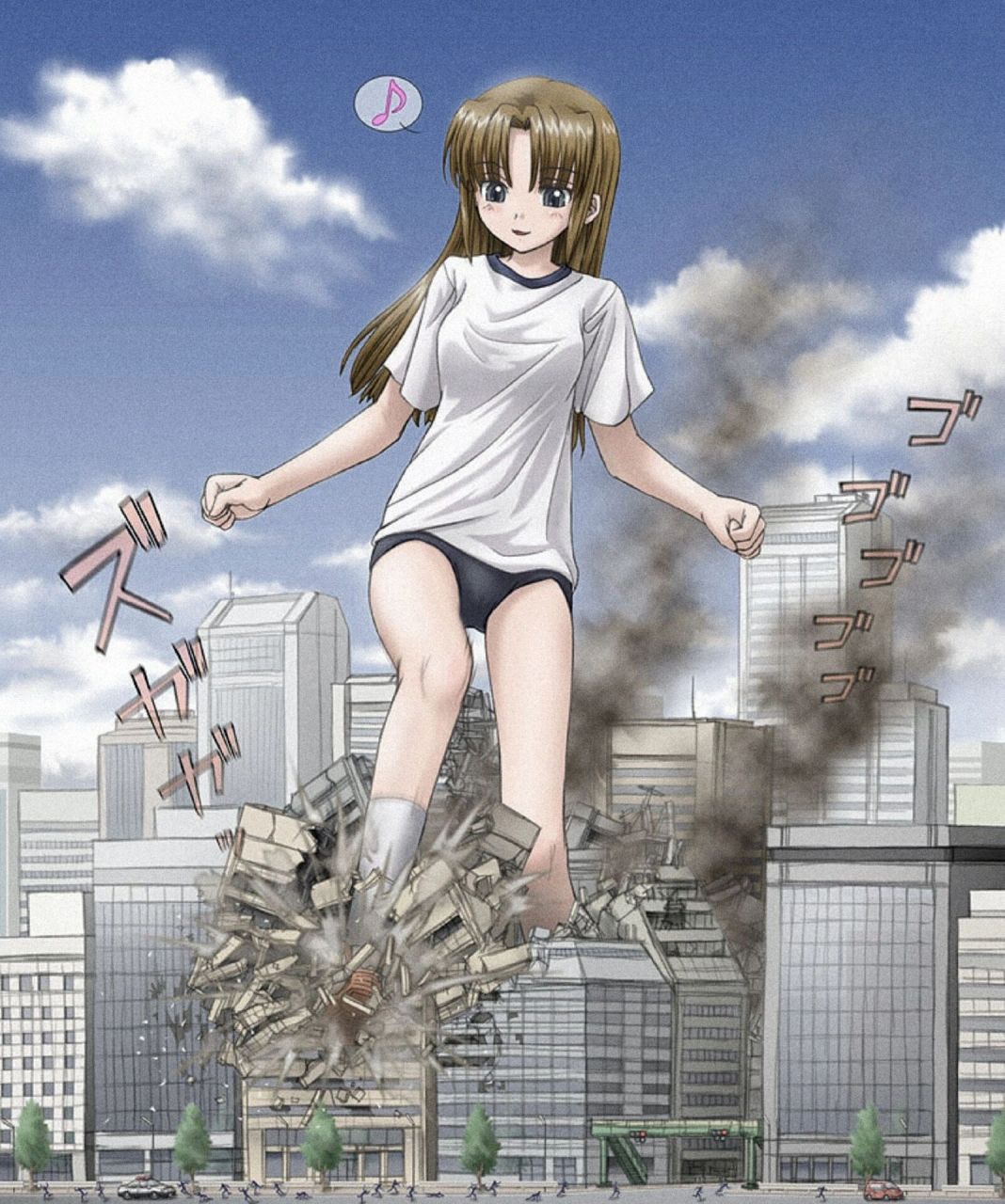 「giantess schoolgirl」