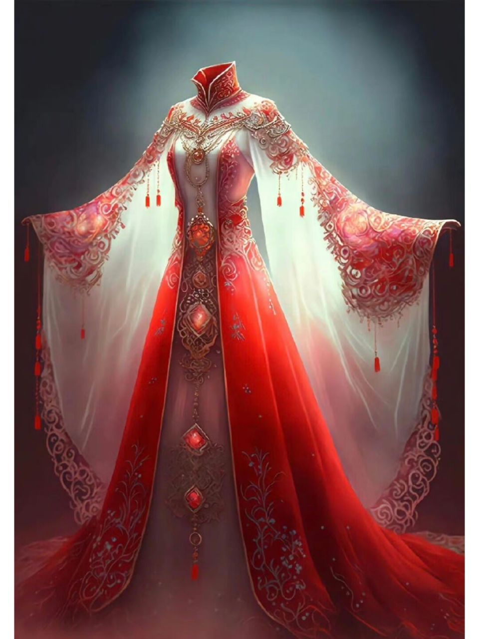 美术生——国风婚纱设计 #中式嫁衣# #婚纱# #美术生# #秀禾服# #婚纱