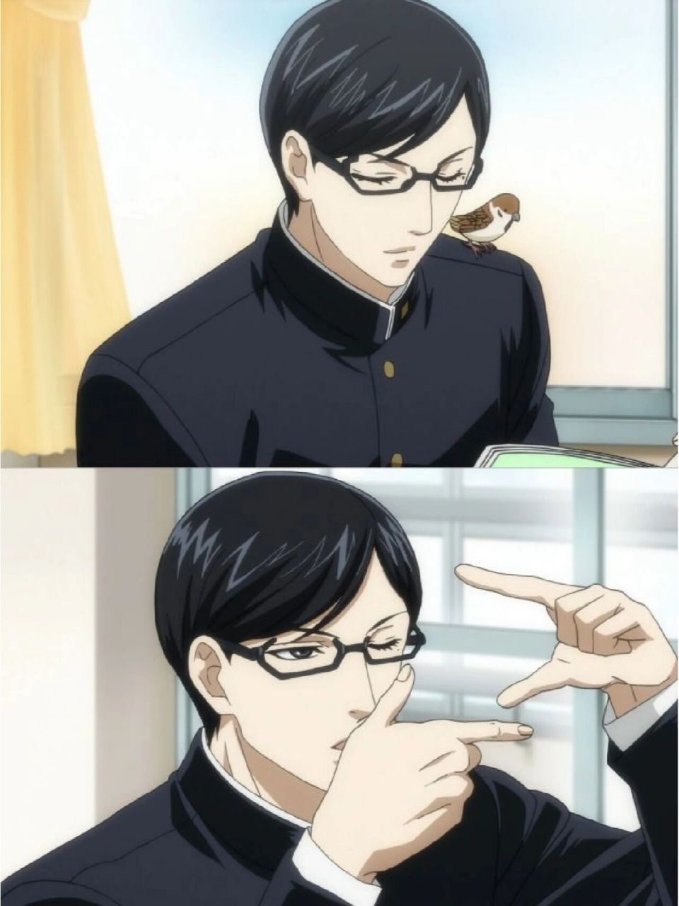 93动漫里那些戴眼镜的男角色93 96《排球少年》 月岛萤「つきし