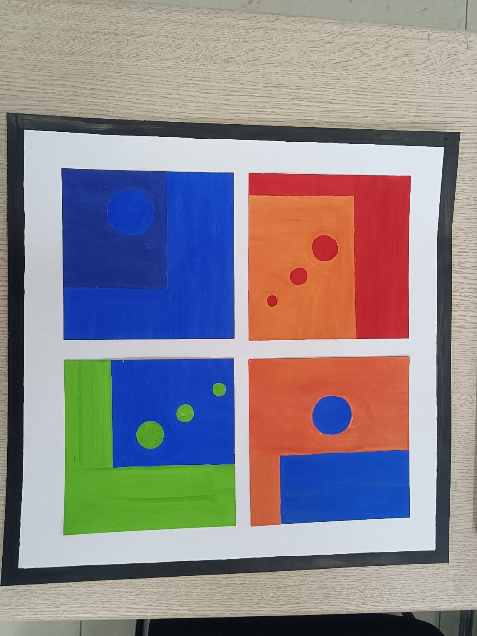 色彩构成  色相 同类色邻近色对比色互补色08作业