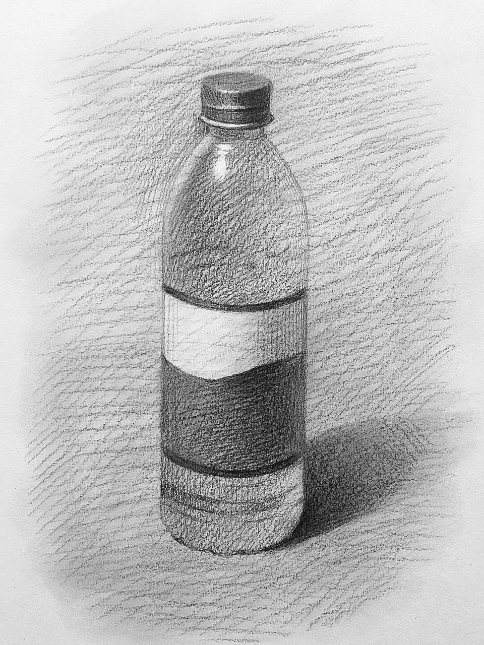 素描矿泉水瓶详细步骤图