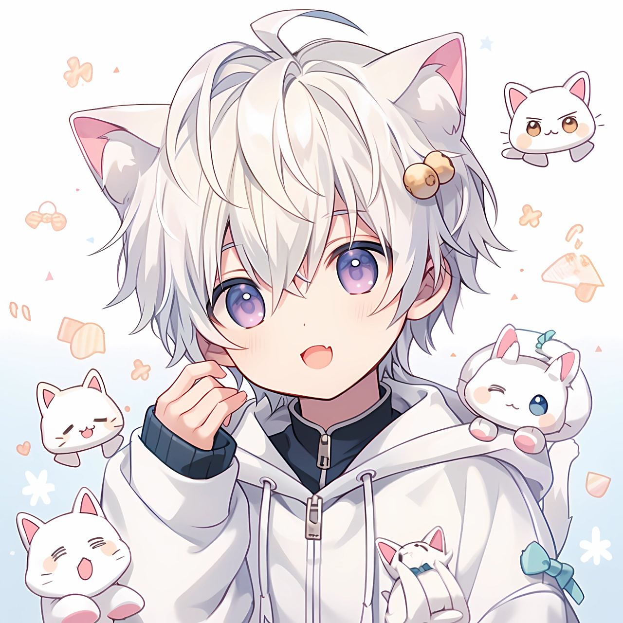 可爱头像|猫猫男孩 #男生头像# #动漫头像# #动漫男头# #正太# #男头