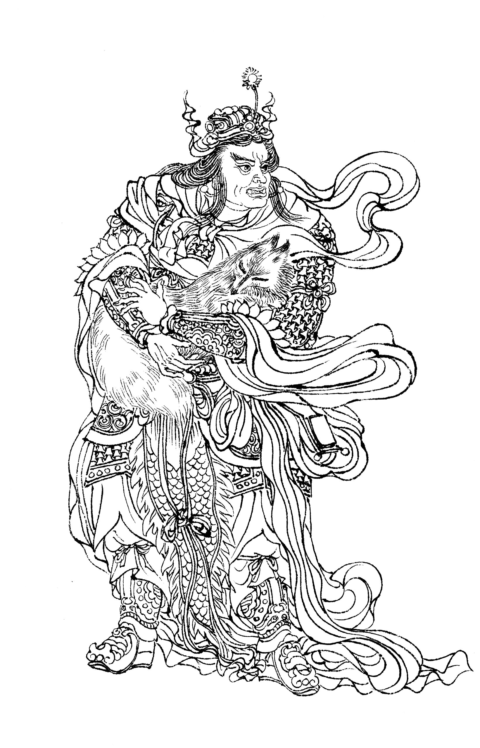 白描——神话人物 锻炼线条控笔能力