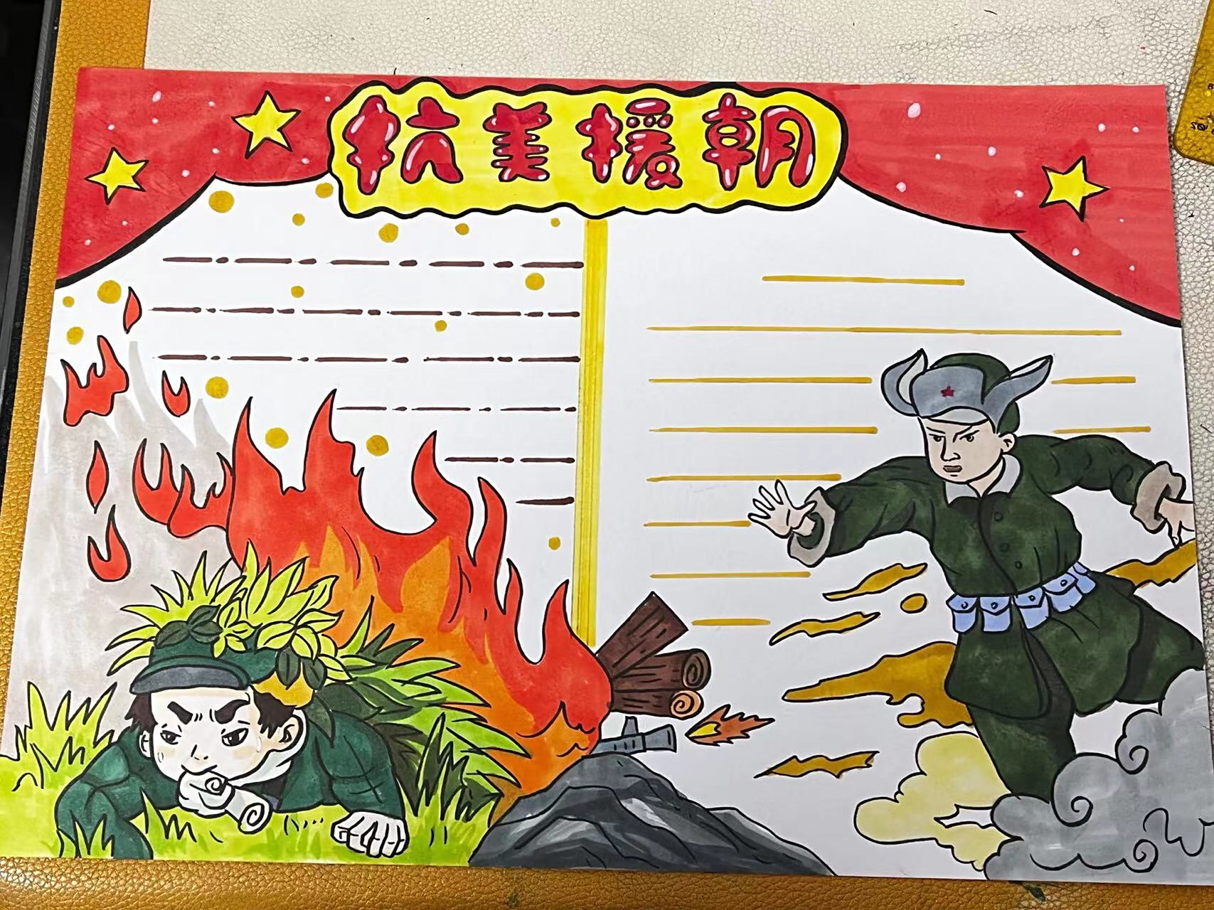 抗美援朝手抄报