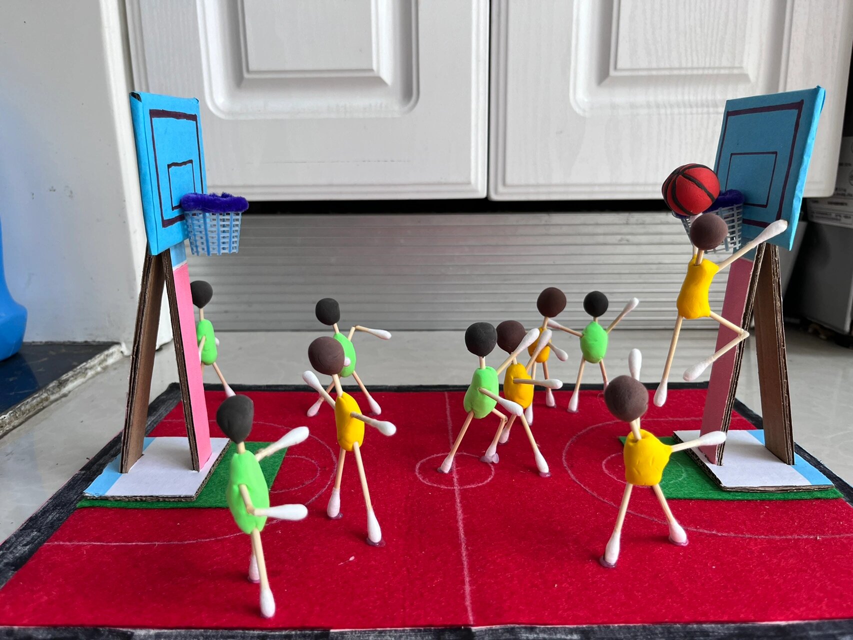 篮球主题手工作品