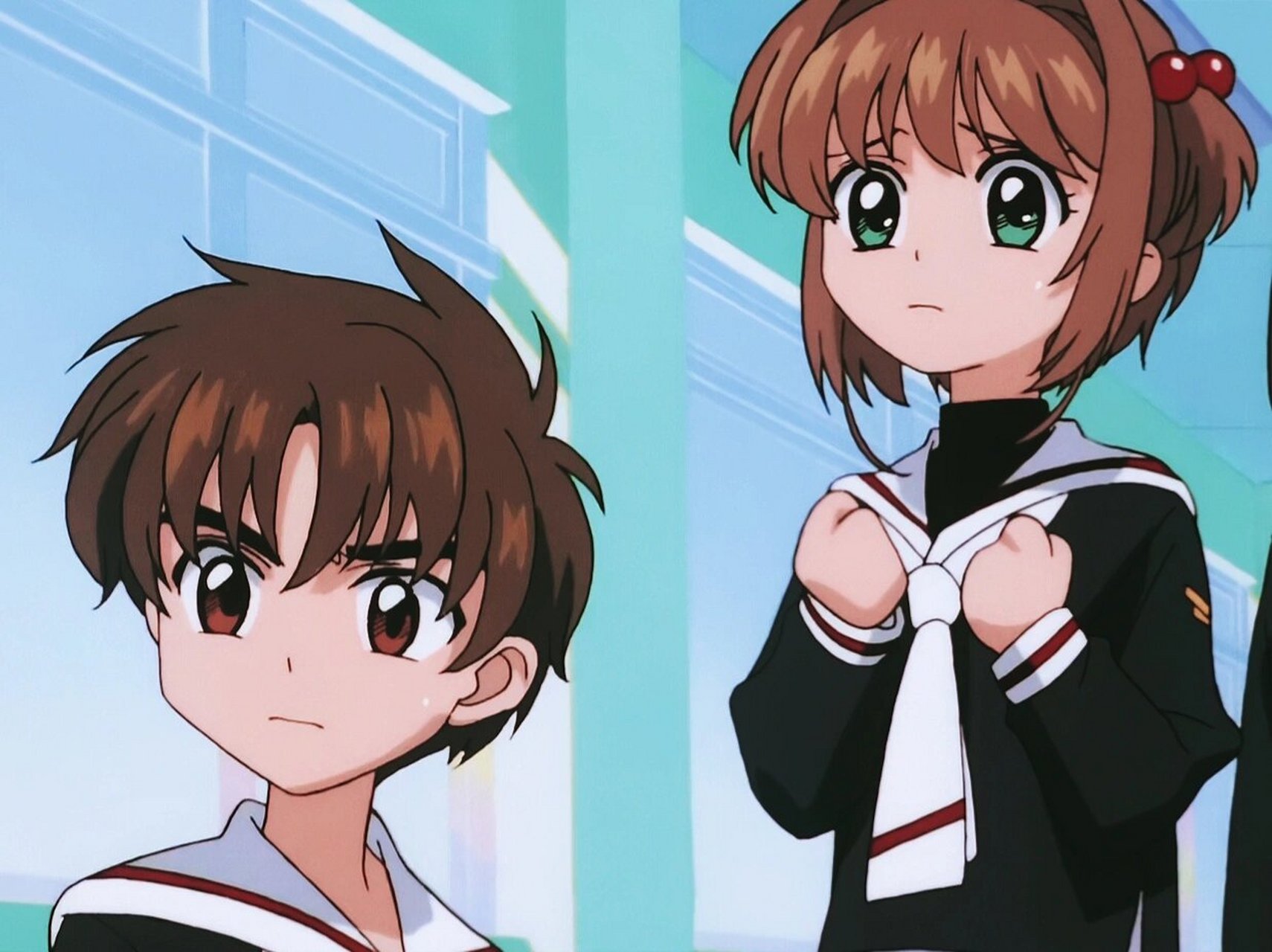 动漫情侣背景图 小樱和小狼,超甜的一对cp