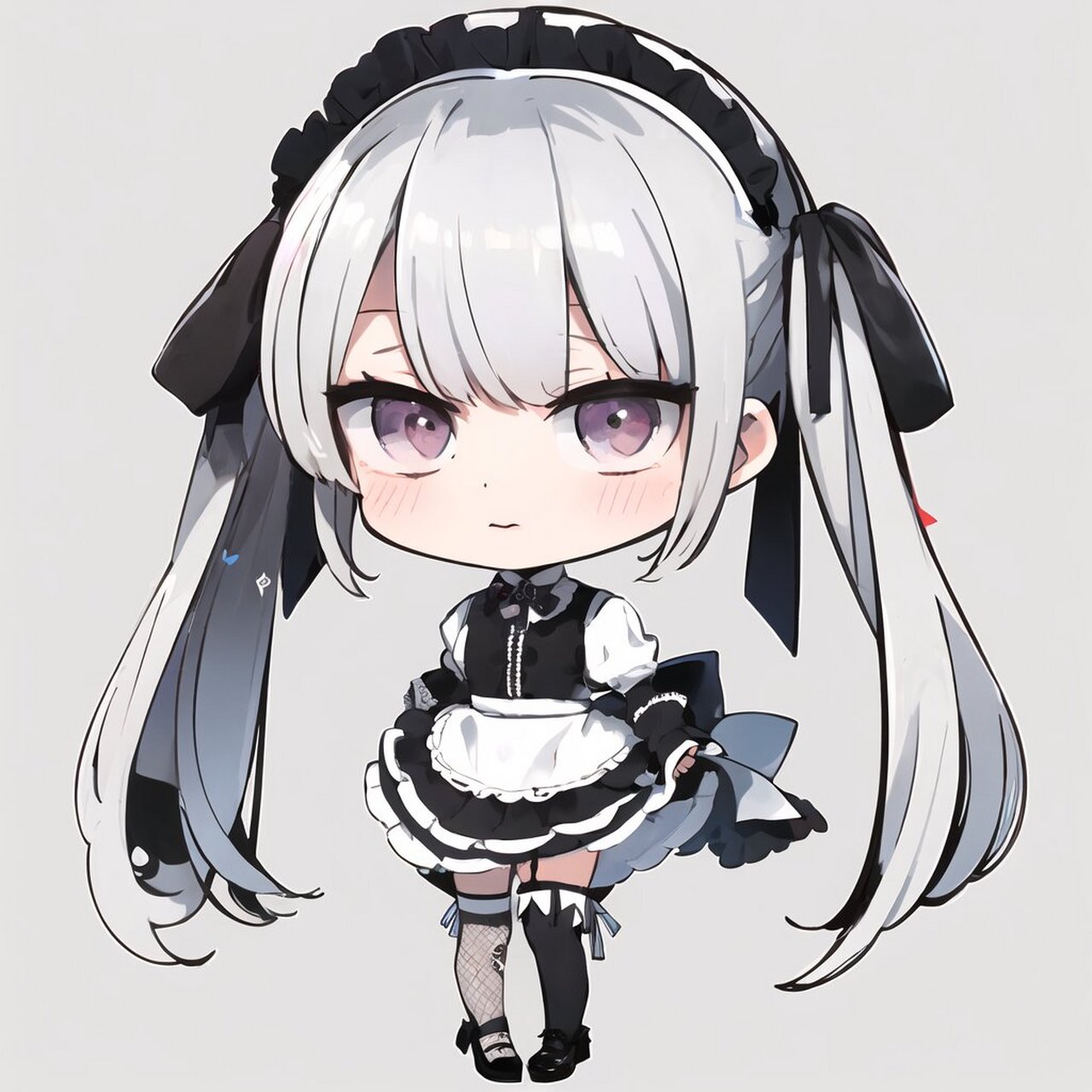 q版女仆 关键词02 q版小人02 女仆02 02#ai绘画#0202