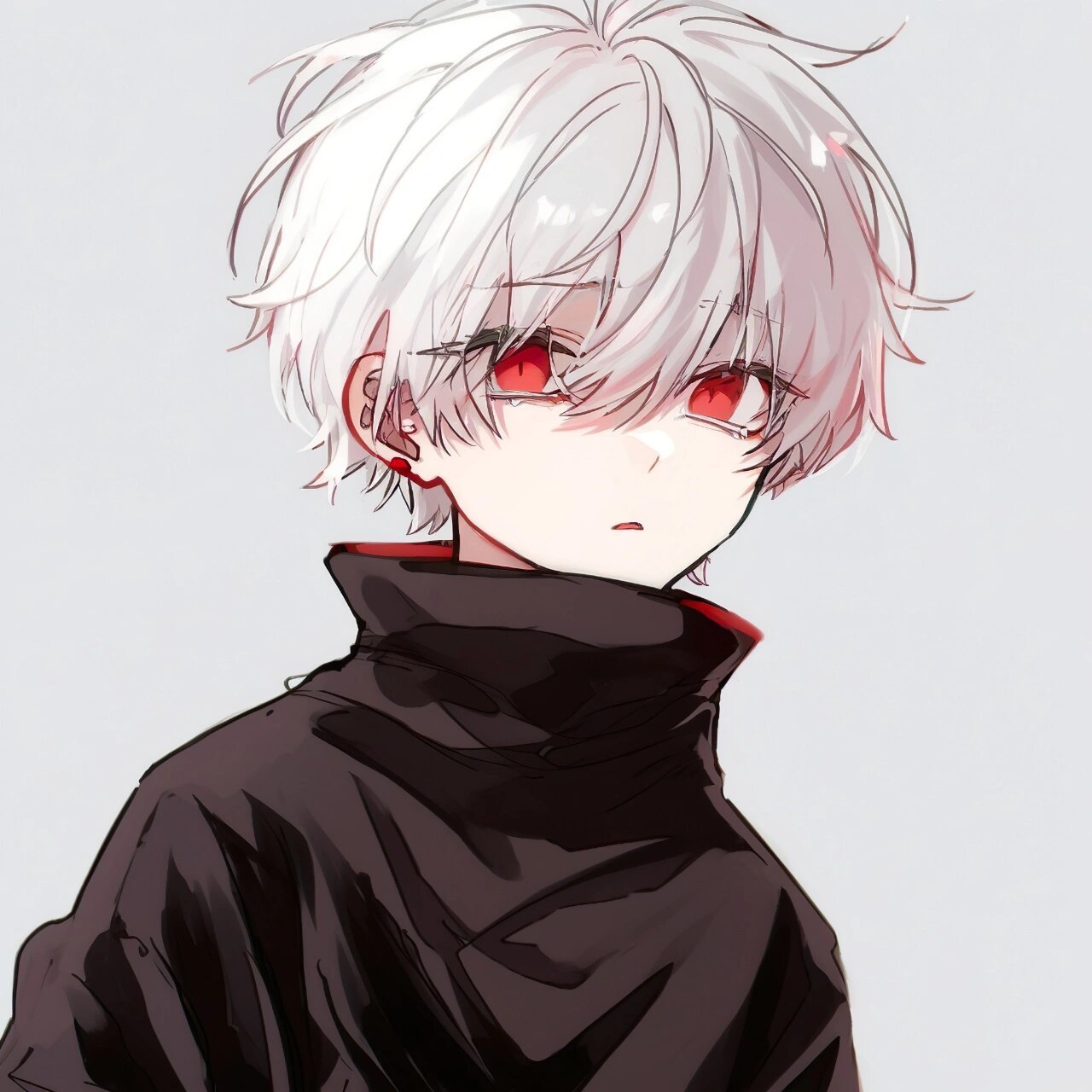 33 简单白发少年 ai作图 #ai绘画# #ai绘图# #头像# #头像分享# #男生