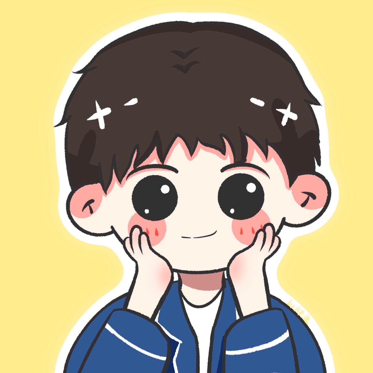 原创卡通头像|可爱头像 画了张杨洋 从盗墓笔记开始就很喜欢他 人总是