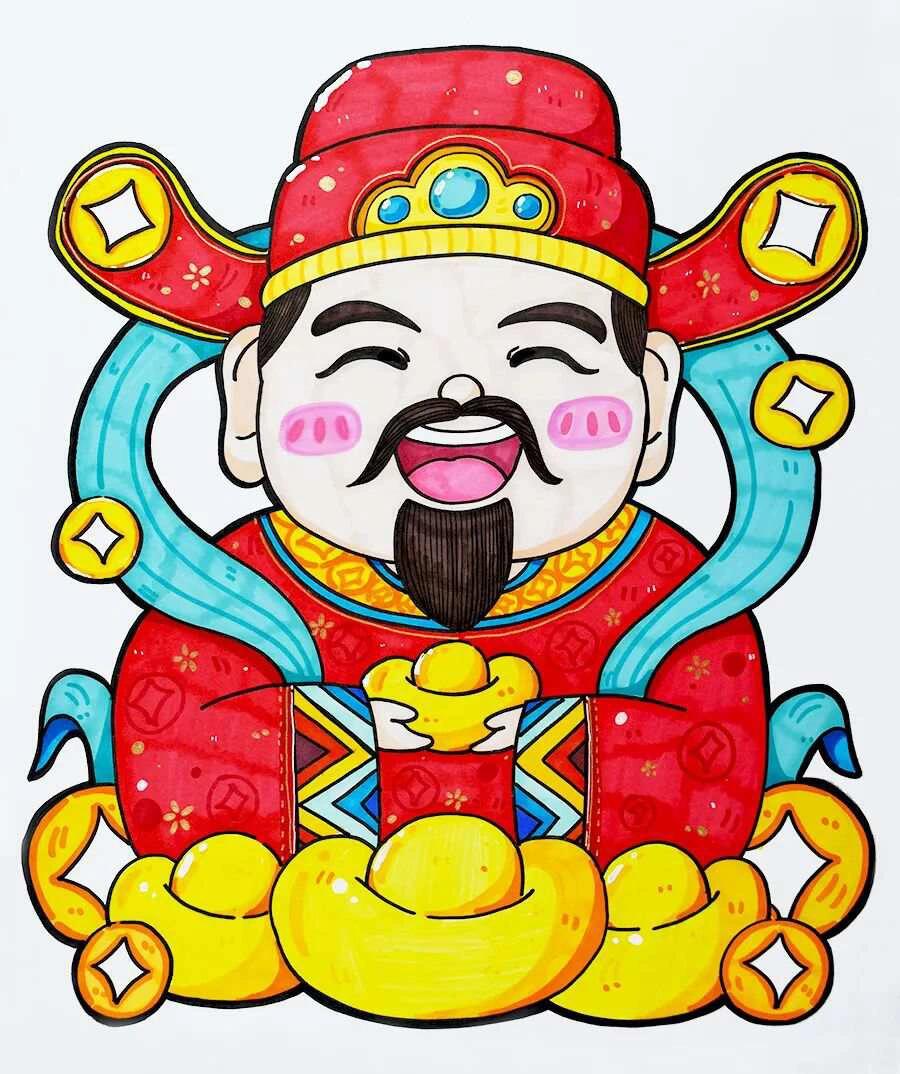 财神爷图片简笔画怎么画好看 在中国传统文化中,财神是一个非常重要的