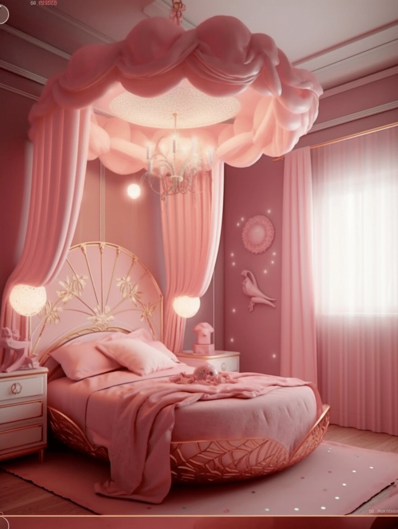 梦幻系卧室|粉色系卧室|每个女生的公主梦 每个女生都有一个公主梦