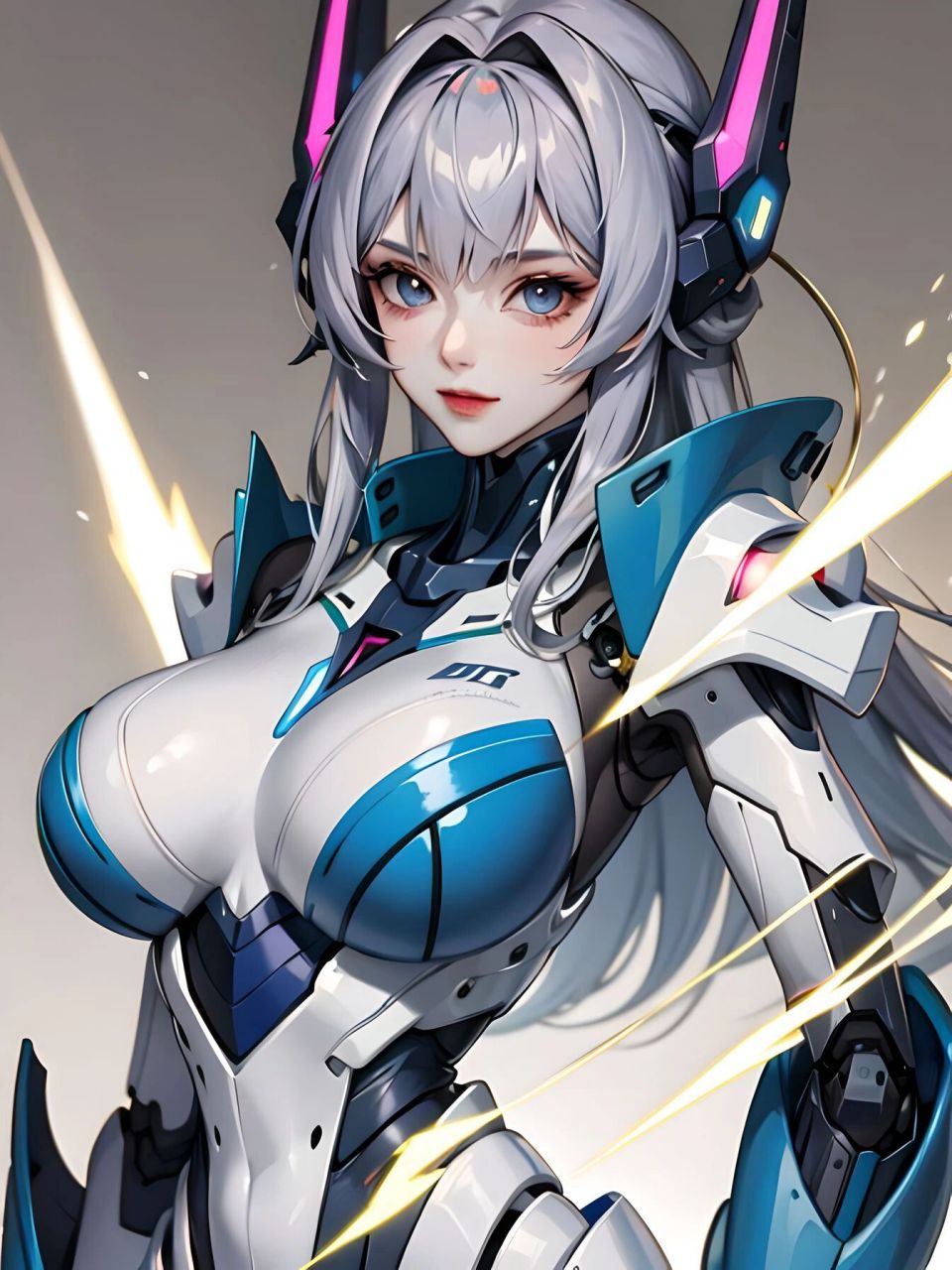 头像壁纸61 机甲少女③ 赛博朋克 高达元素 绝美壁纸 高级感