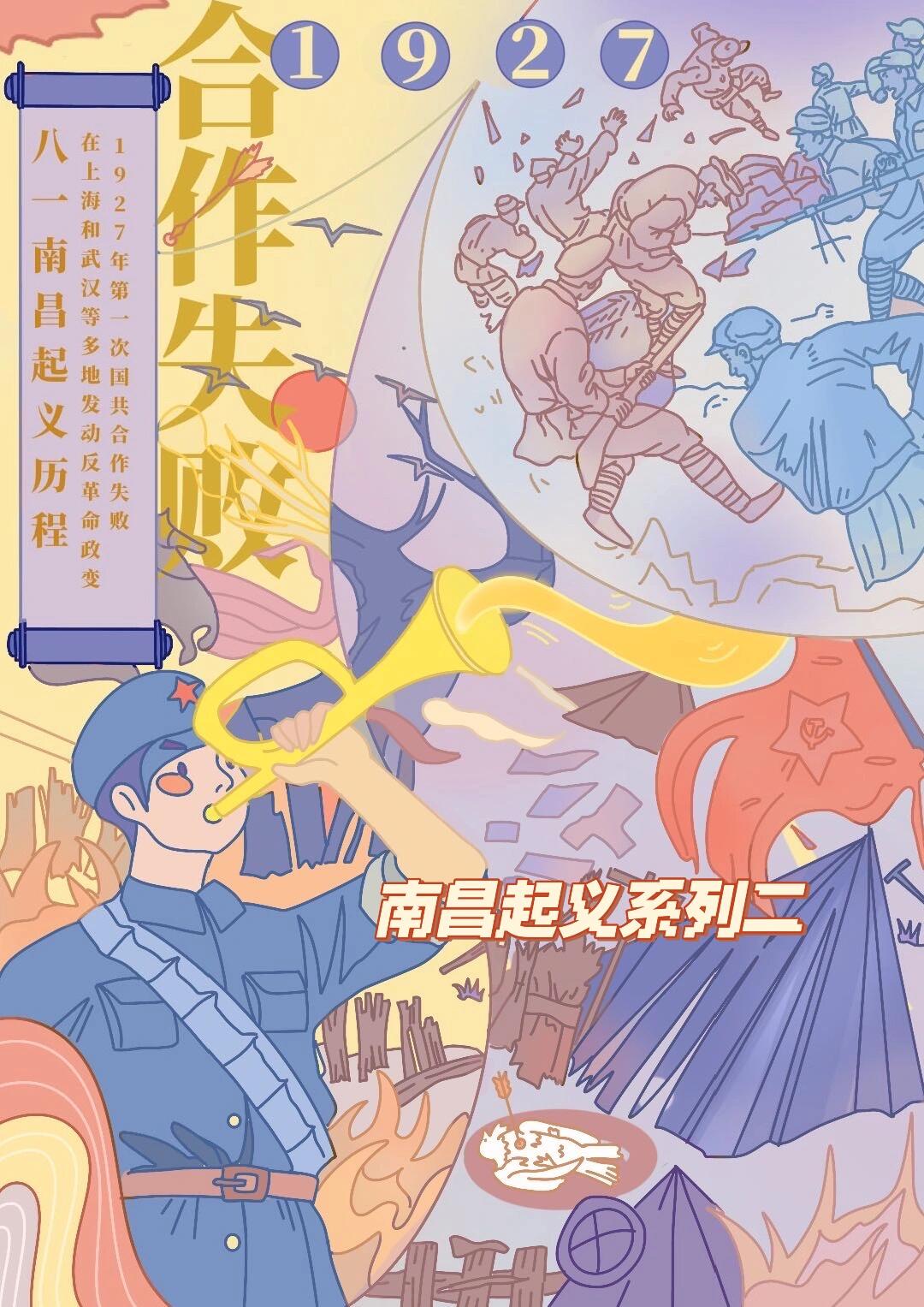 八一南昌起义系列插画练习