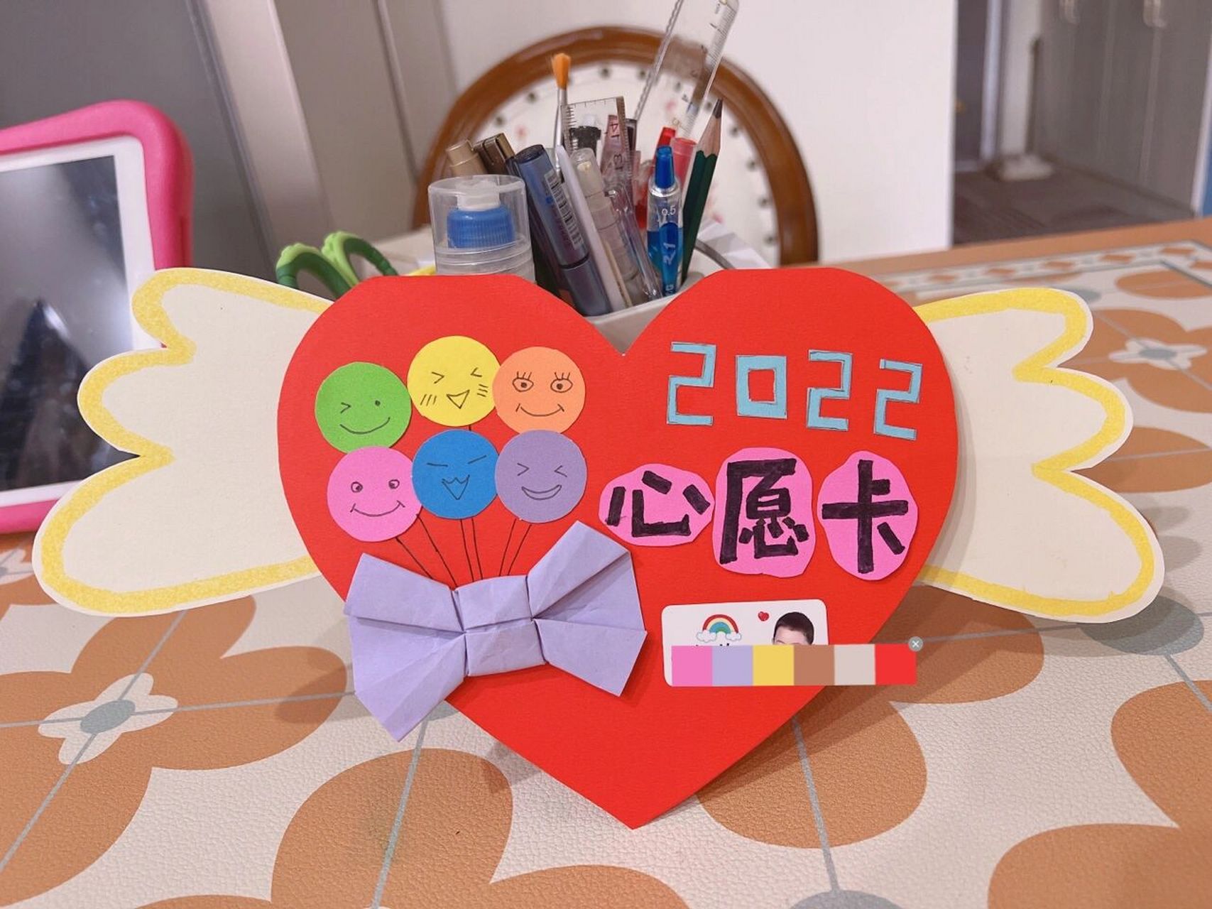 962022  | 幼儿园新年心愿卡 | 亲子手工制 快到2022新年元旦了