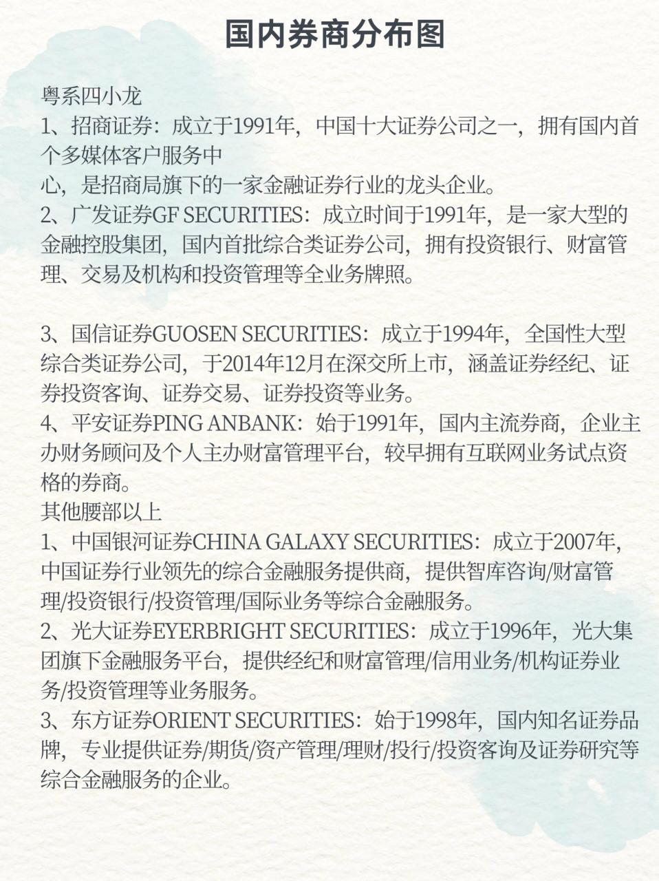 投行券商国内券商分布图 969696第一梯队 1,中金公司cicc:成立