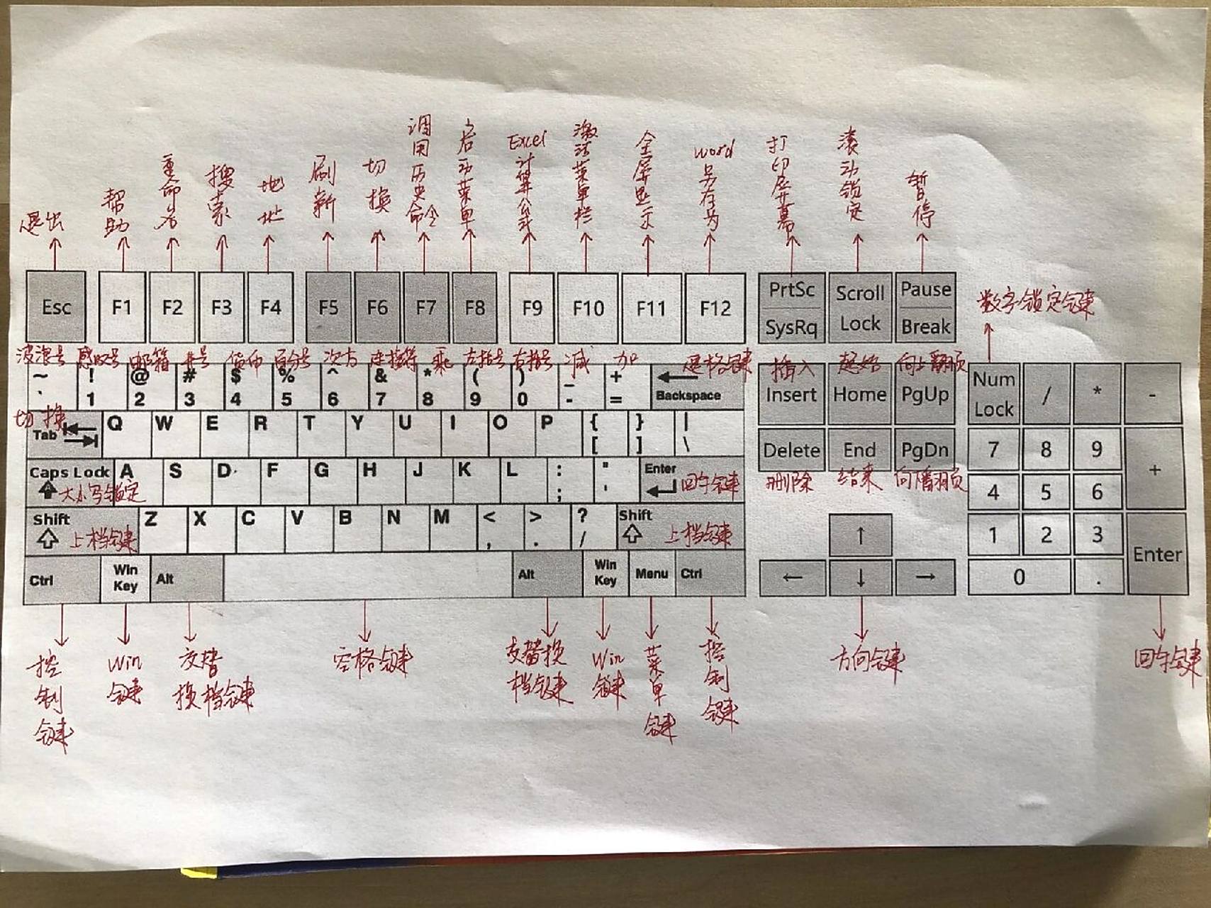 零基础学电脑,键盘功能详细中文图解 手把手带你认识键盘,键盘功能