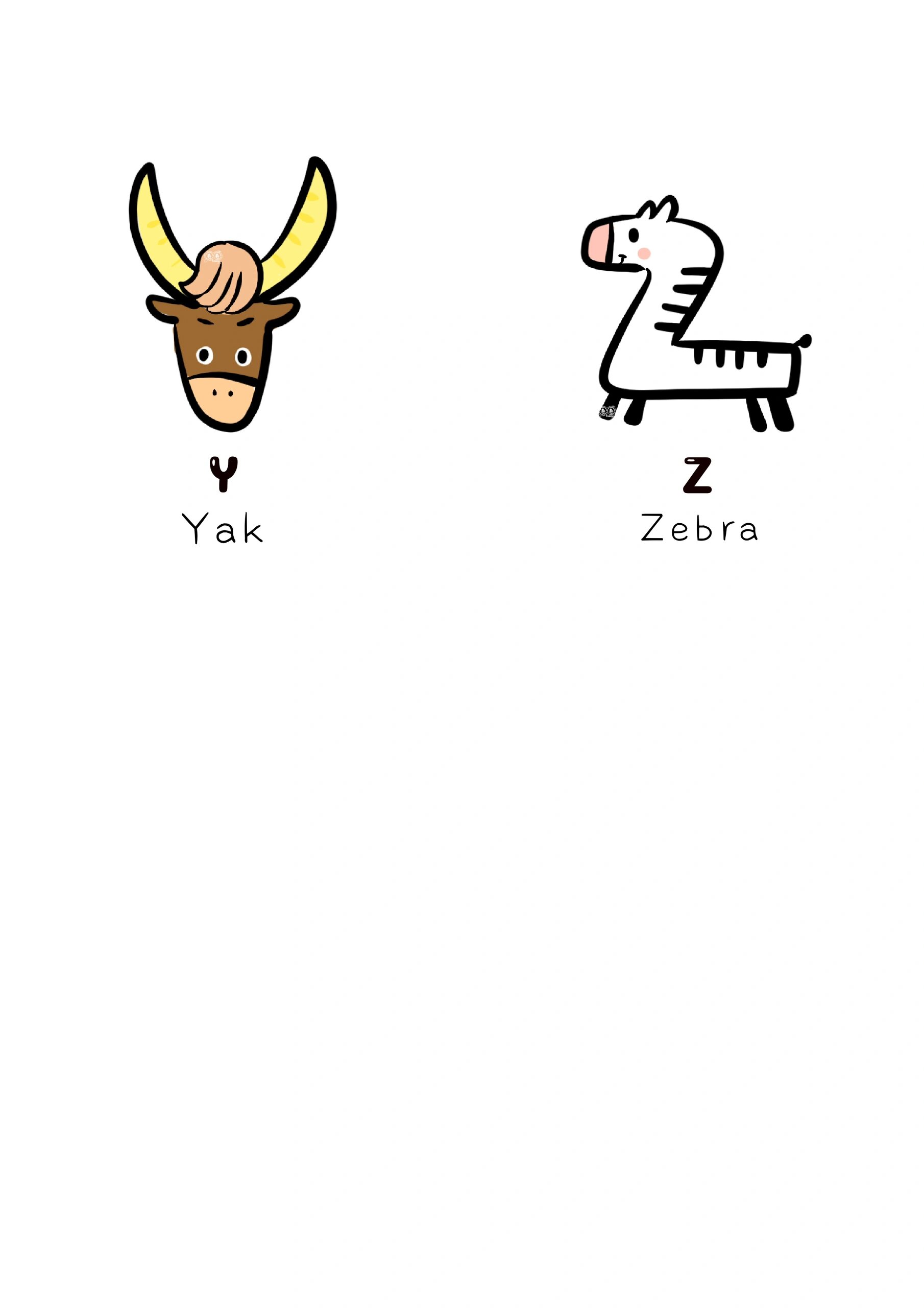 幼儿园卡通82环创 26个英文字母卡通画 一起来认识一下26个英文字母