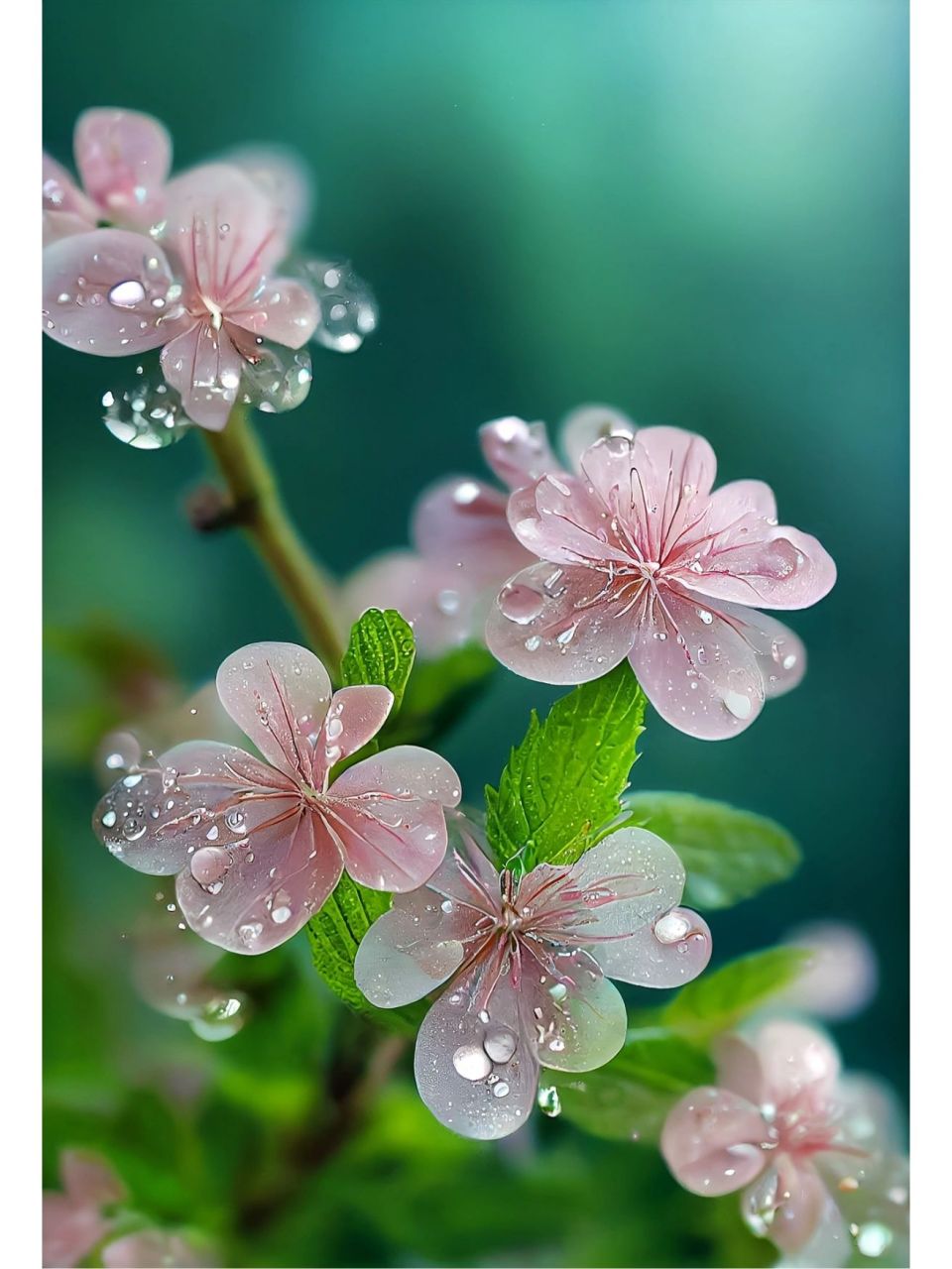 薄荷花花束图片唯美图片