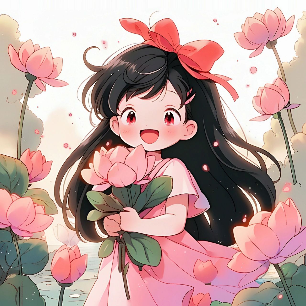 头像||好运莲莲女生头像 生活甜甜,好运莲莲