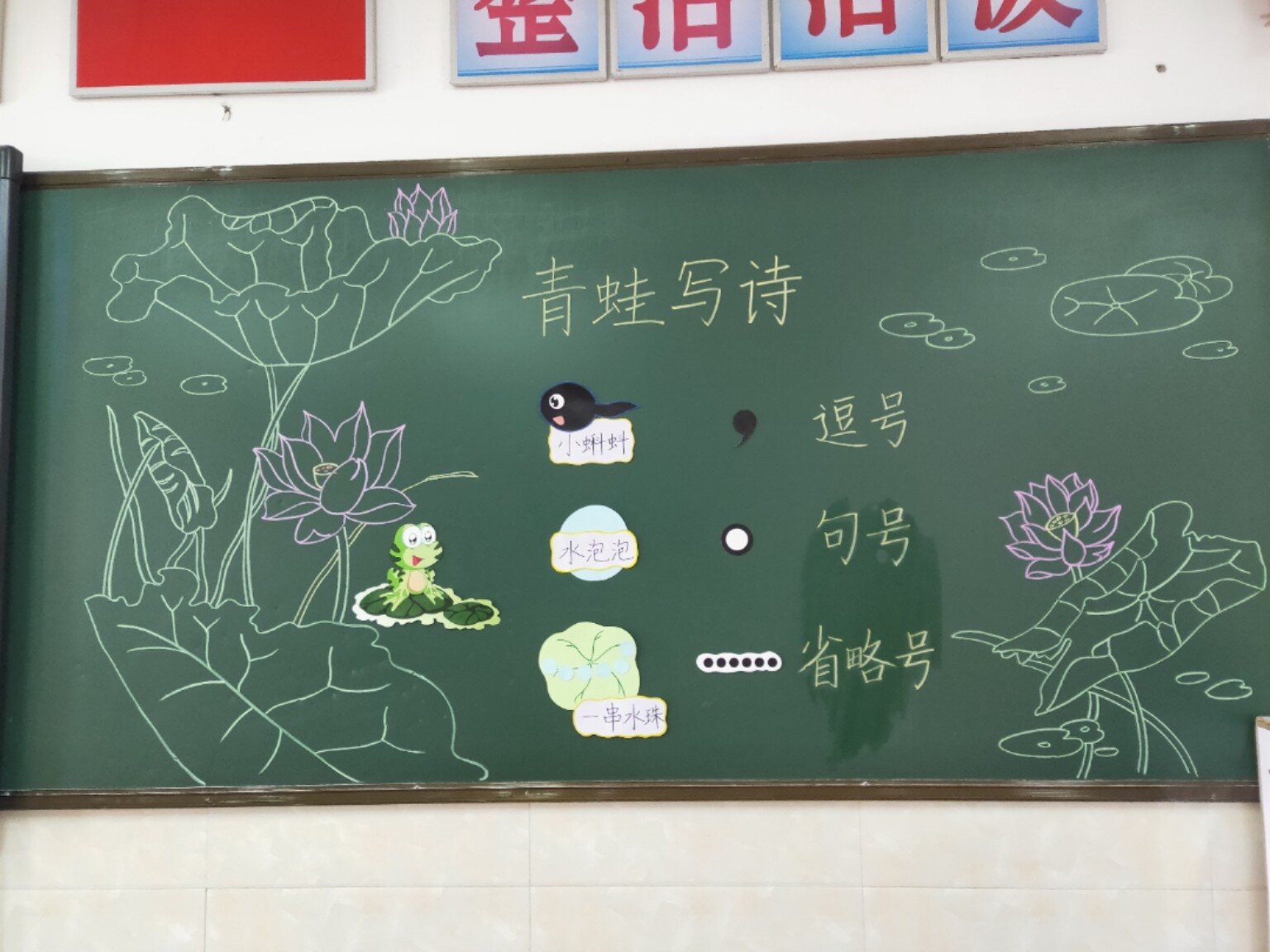   青蛙写诗>>公开课板书