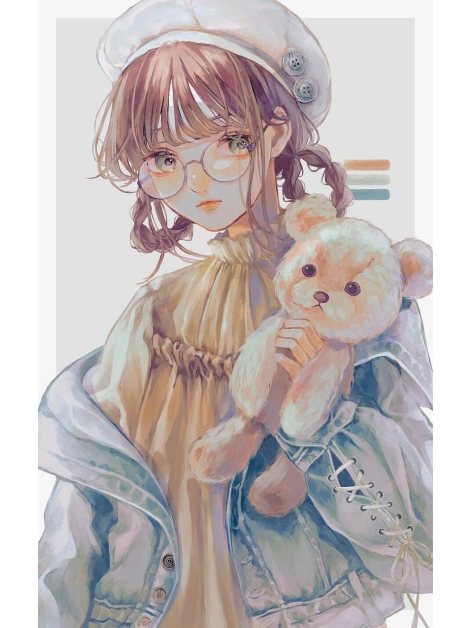 宝藏治愈系少女插画💗水彩透明感太绝美啦😍 插画欣赏👀 画师