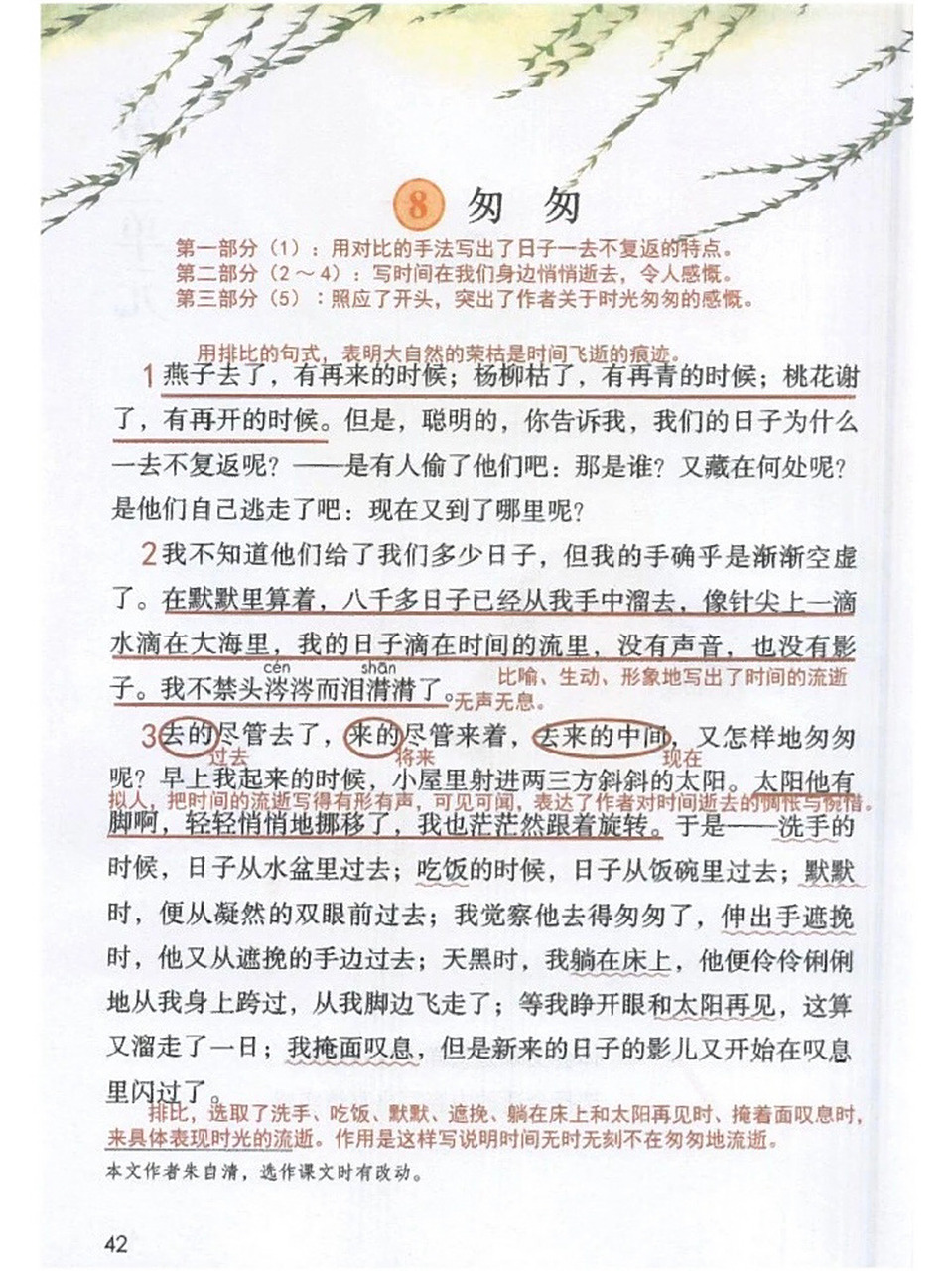 部编版语文六年级下册第8课《匆匆》 课堂笔记