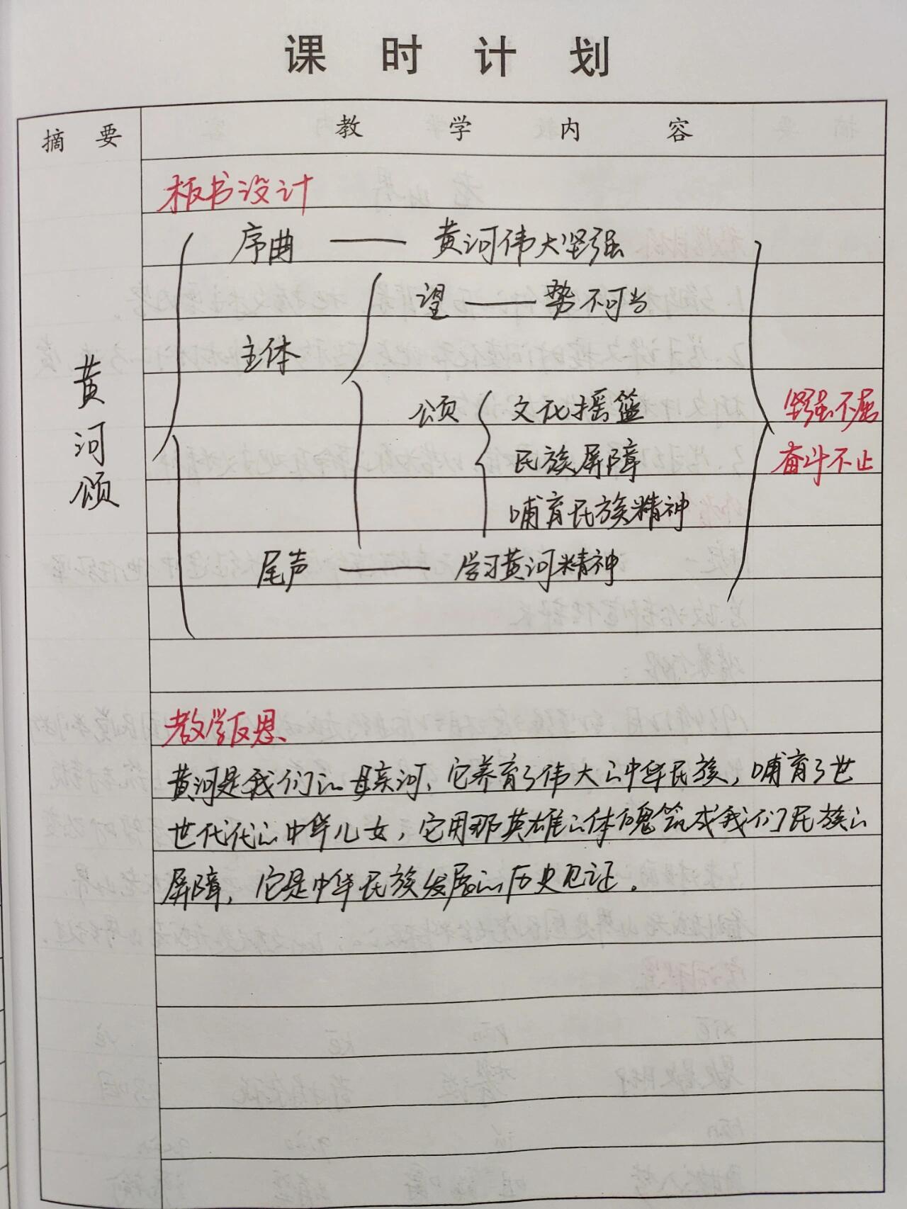 黄河颂的笔记图片图片