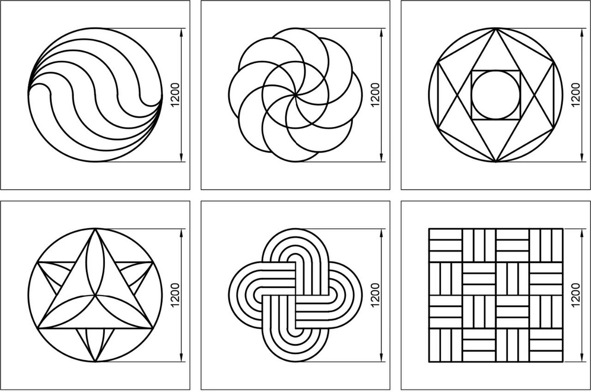 来挑战cad绘制这21个几何图形!