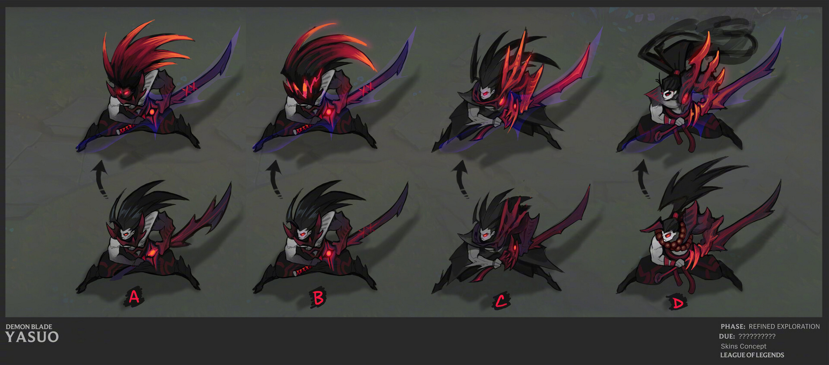 英雄联盟黎明黑夜皮肤#设计师paul hoefener分享了【黑夜使者 亚索】