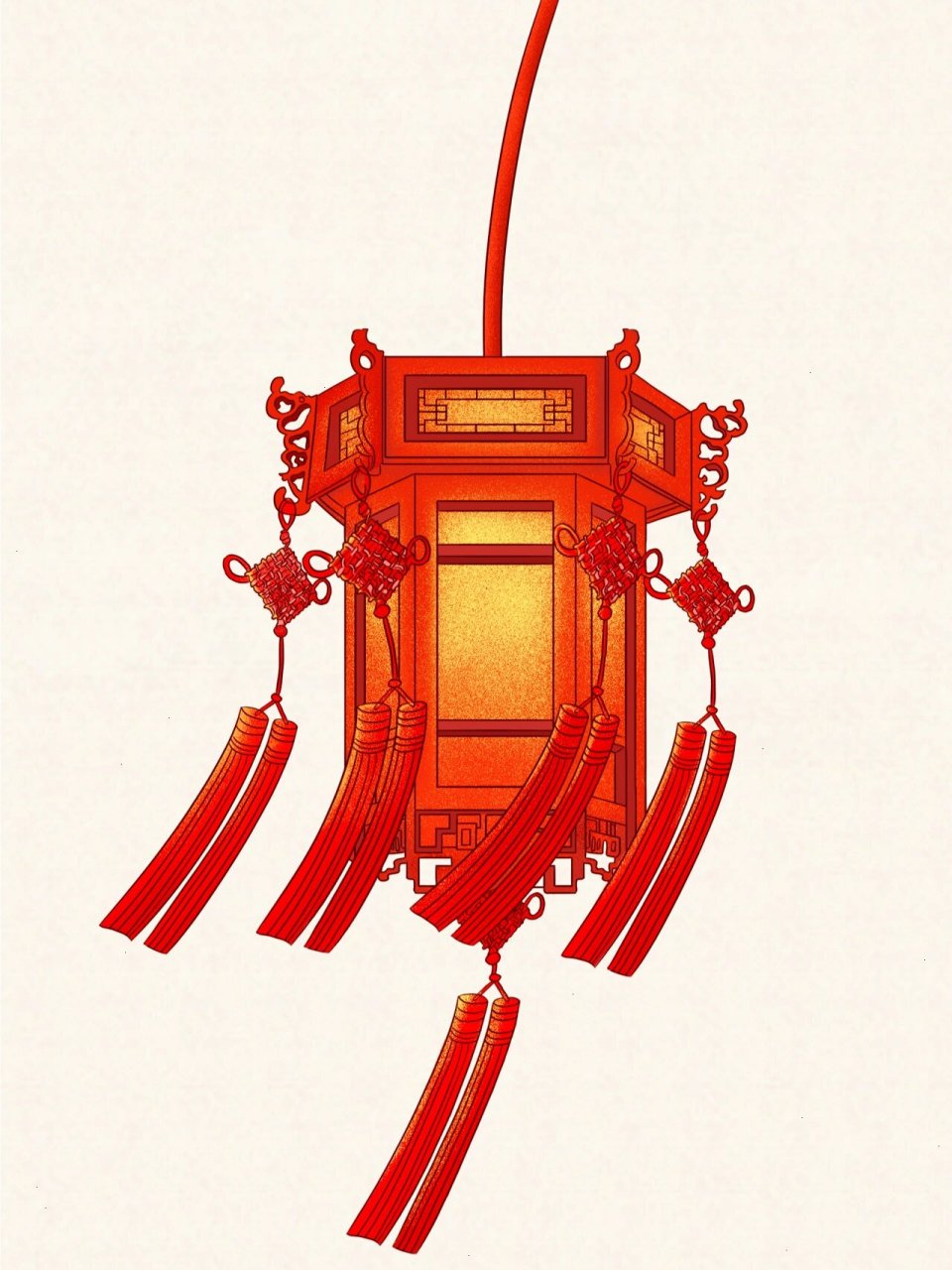 希望我们在即将到来的一年里,如这个六角灯笼一样,六六大顺;前途也像